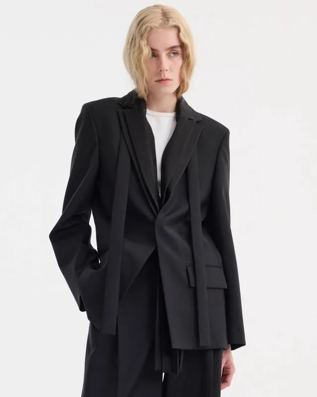 Deconstructed Satin Lapel Suit sold by TNT Fashion