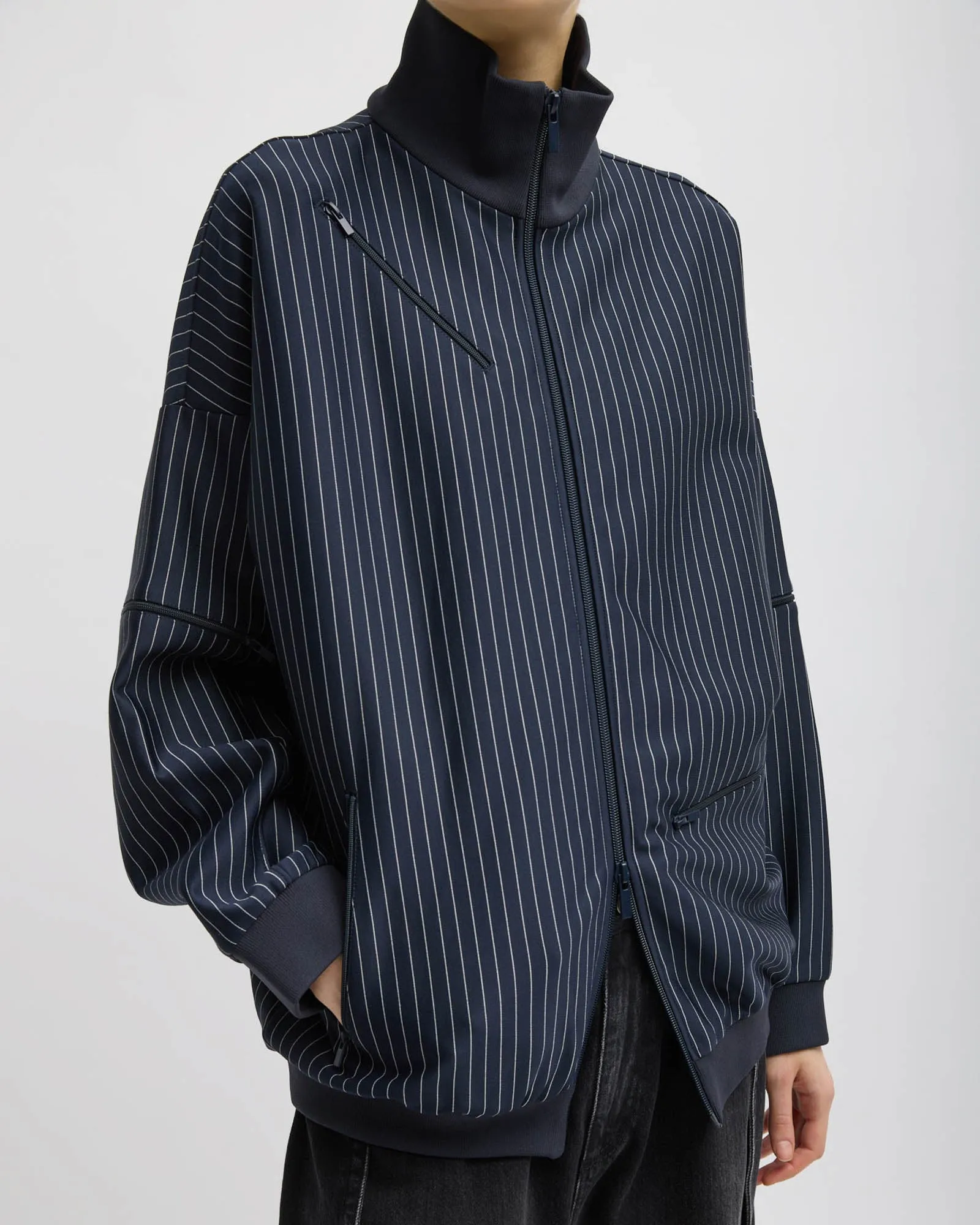 Pinstripe Track Jacket sold by TNT Fashion