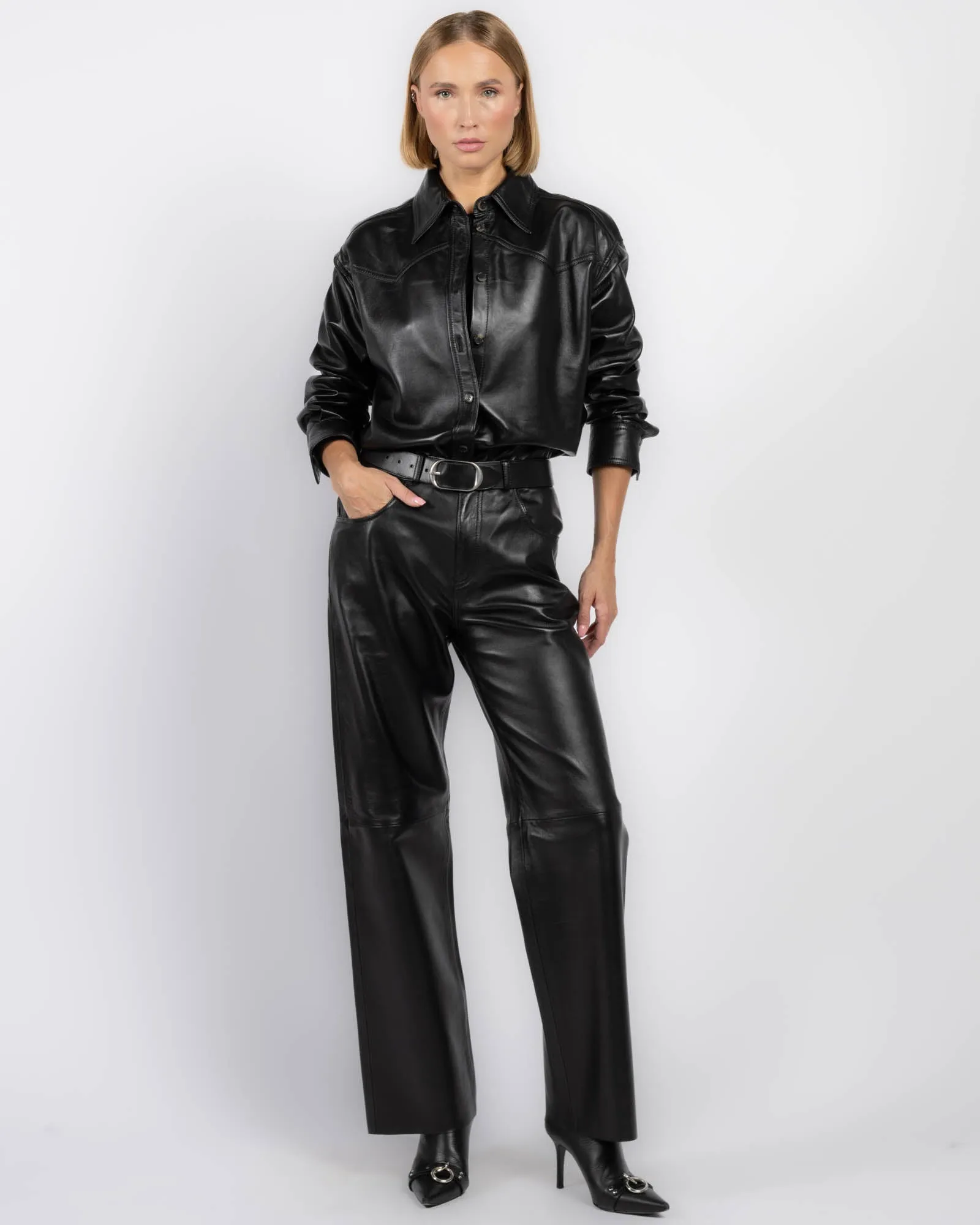 Belty Leather Jacket sold by TNT Fashion product image thumbnail 2