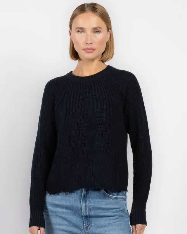 Distressed Scallop Shaker Sweater sold by TNT Fashion