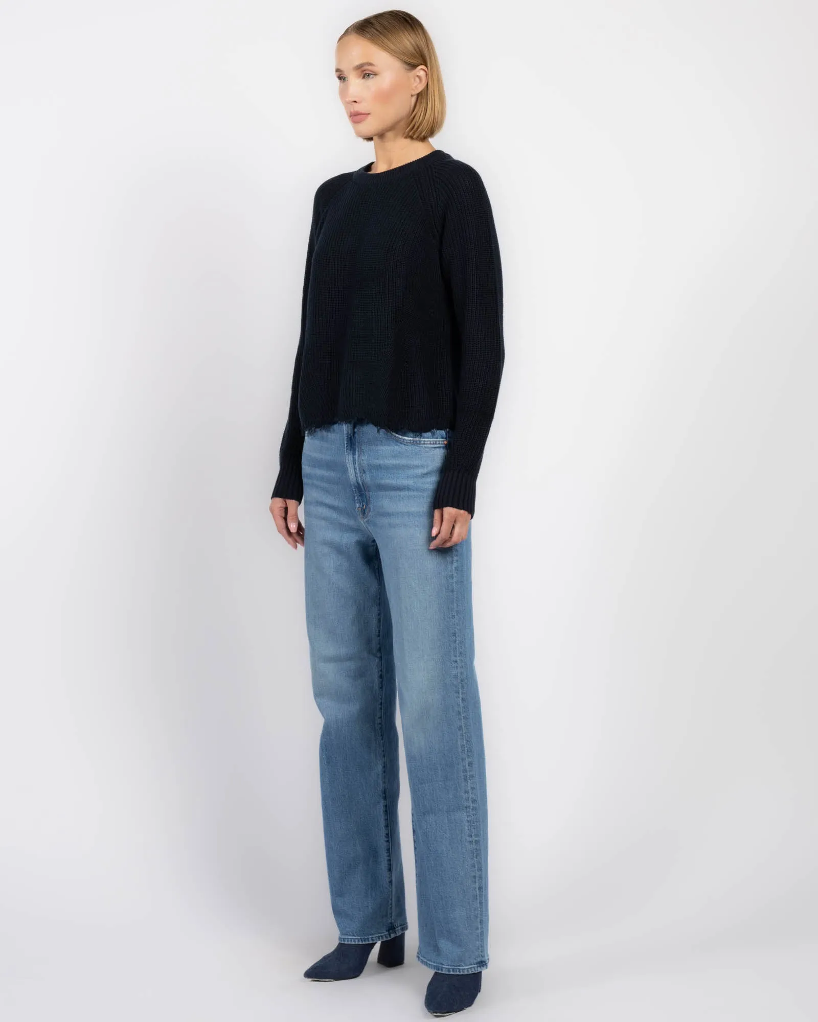 Distressed Scallop Shaker Sweater sold by TNT Fashion product image thumbnail 4