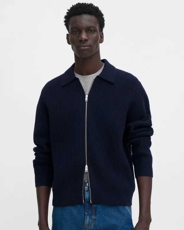 Rib Zip Cardigan sold by TNT Fashion