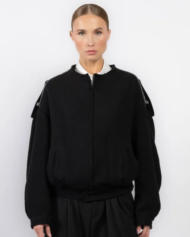 U-Collarless Blouson Jacket sold by TNT Fashion