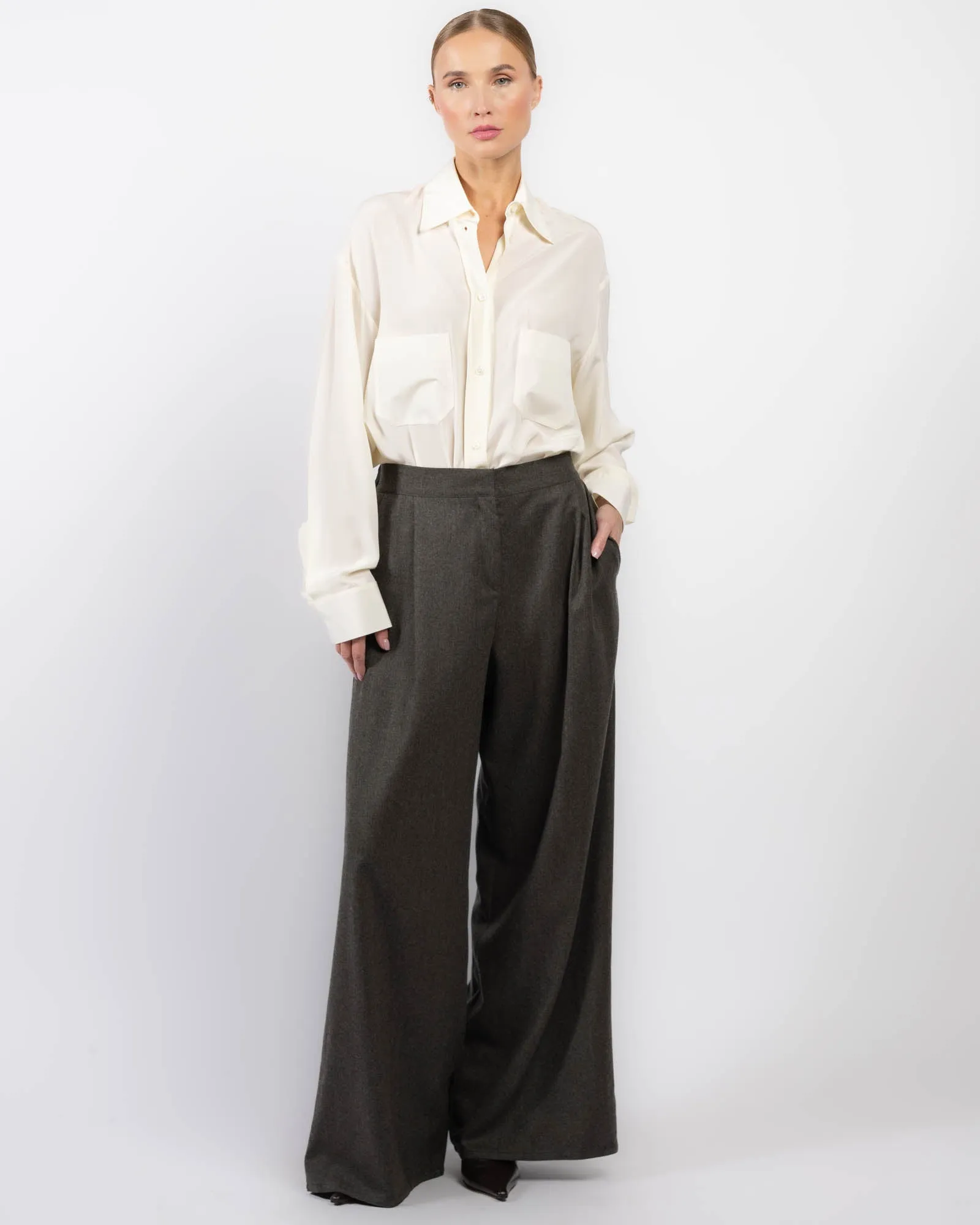 Flannel Wool Trousers sold by TNT Fashion product image thumbnail 2