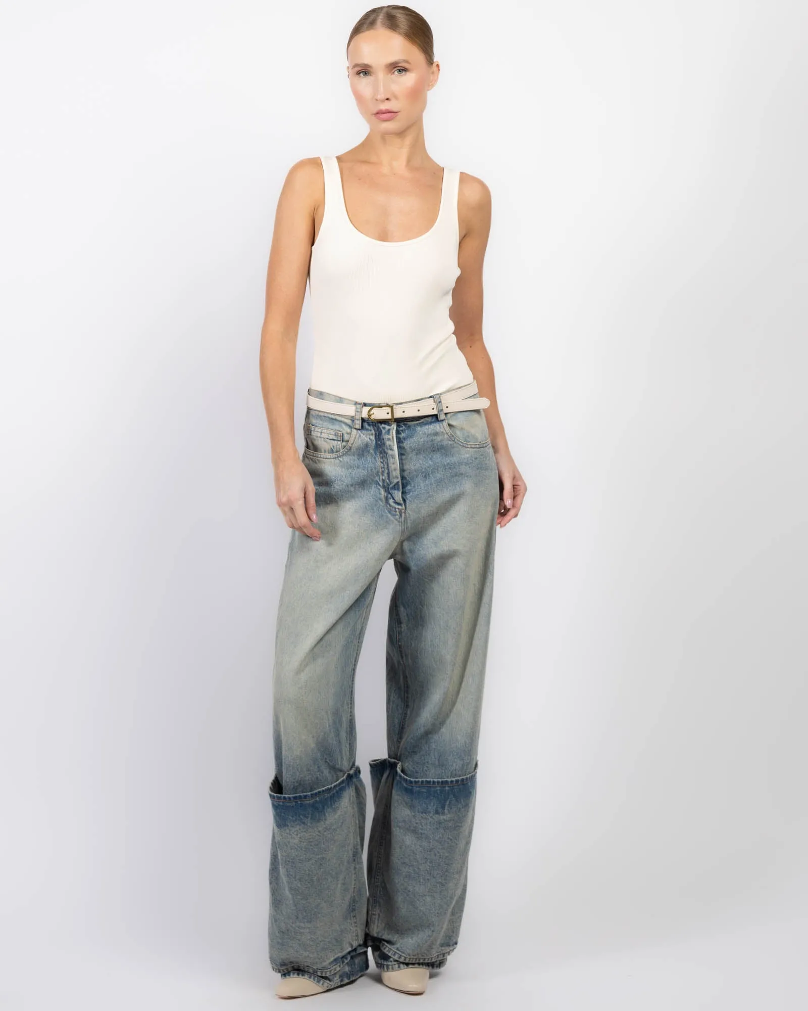 Bleached Denim Jeans sold by TNT Fashion product image thumbnail 2