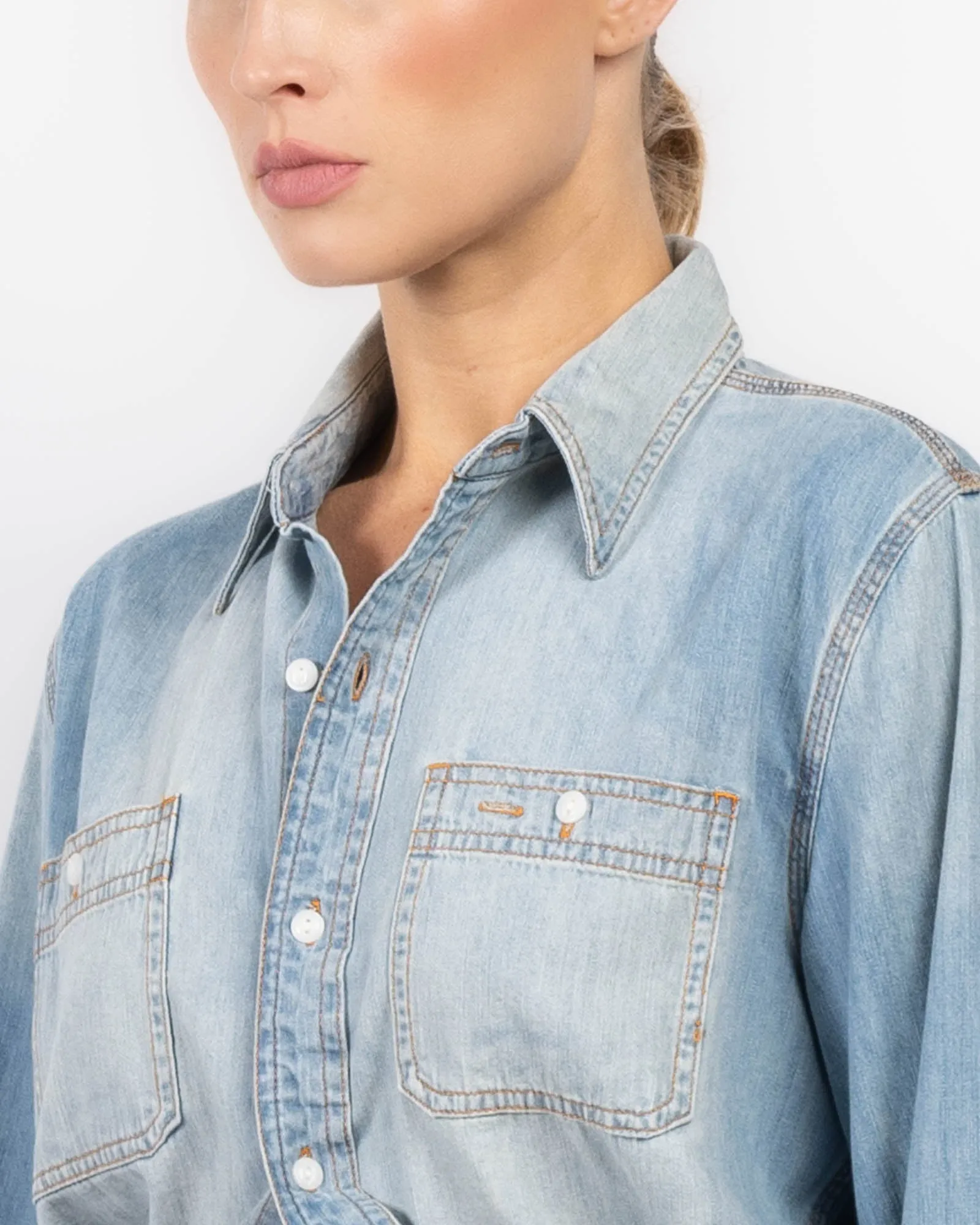 Wrap Denim Shirt sold by TNT Fashion product image thumbnail 5