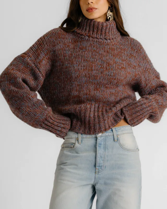 Darcey Crop Turtleneck made by Sablyn