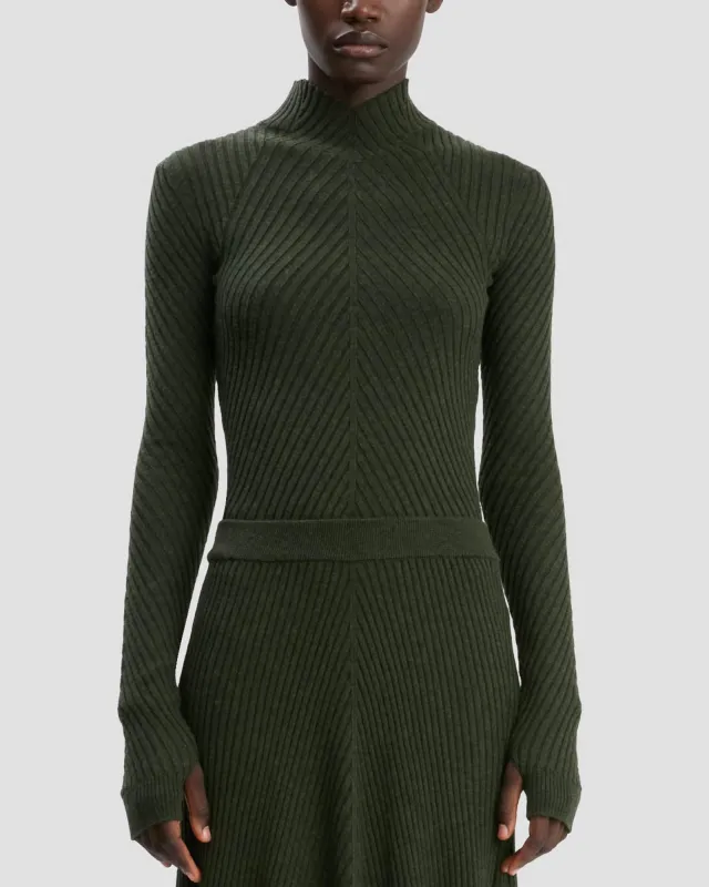 Ribbed Long Sleeve Polo Top sold by TNT Fashion