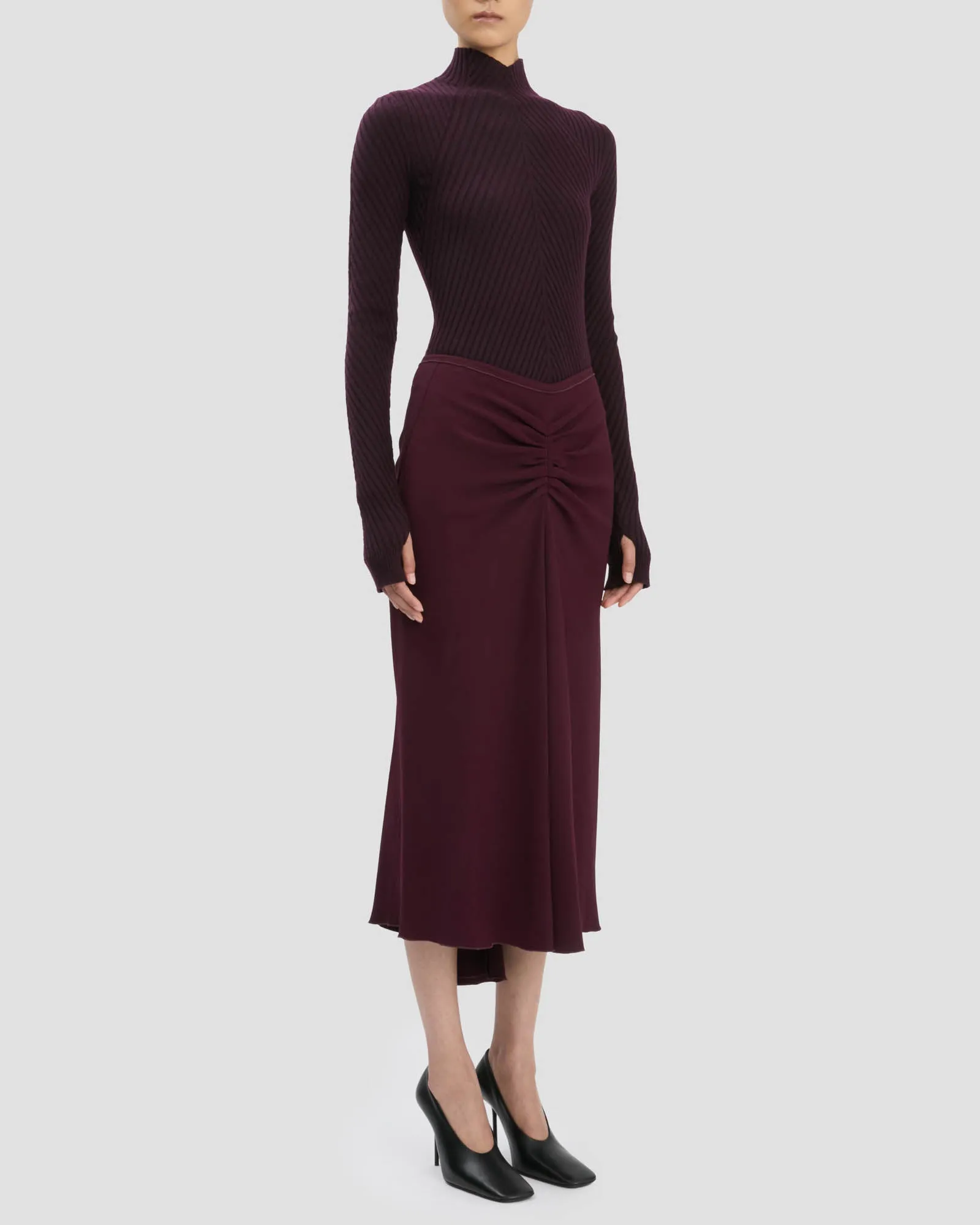 Ribbed Long Sleeve Polo Top sold by TNT Fashion product image thumbnail 4