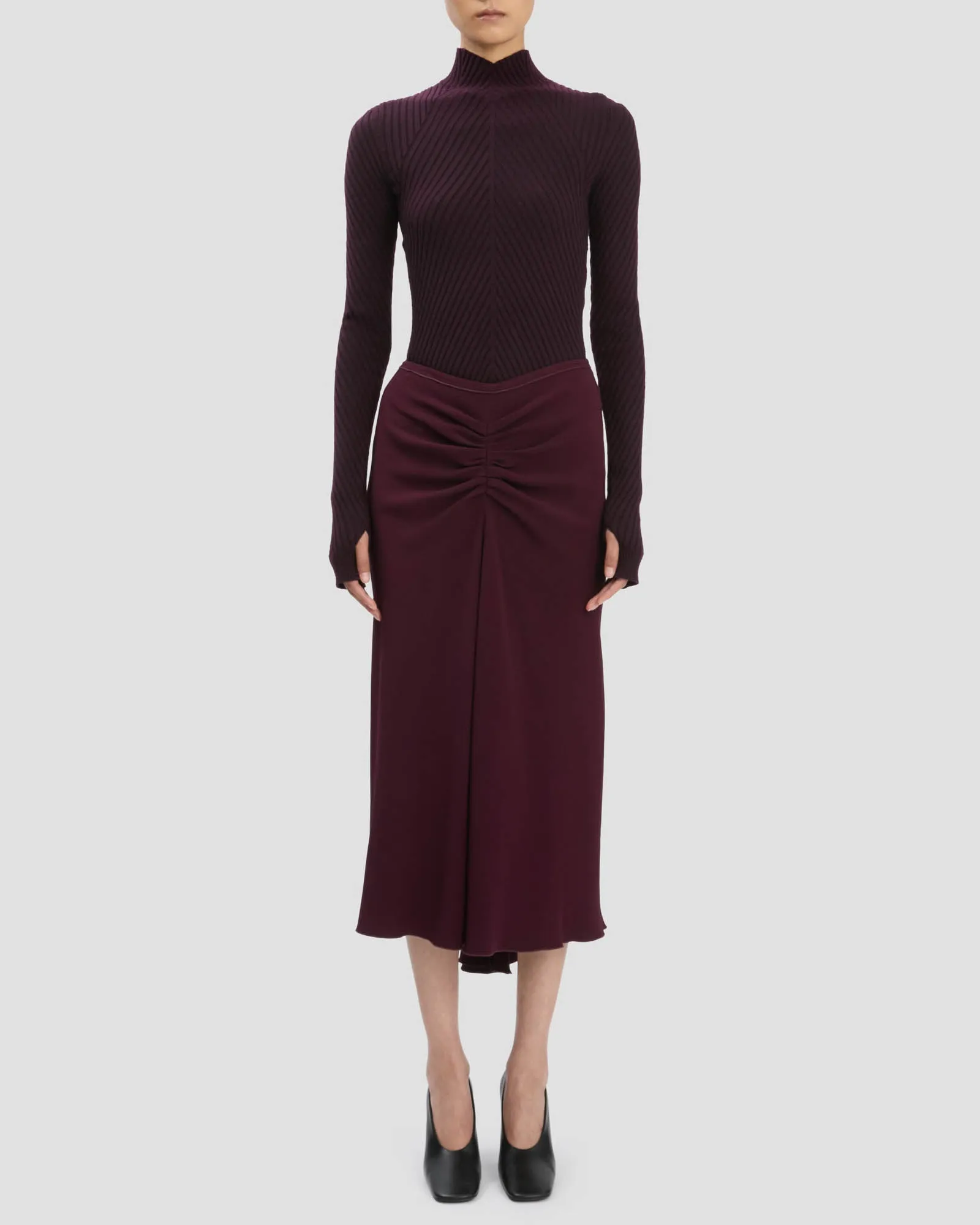 Ribbed Long Sleeve Polo Top sold by TNT Fashion product image thumbnail 2