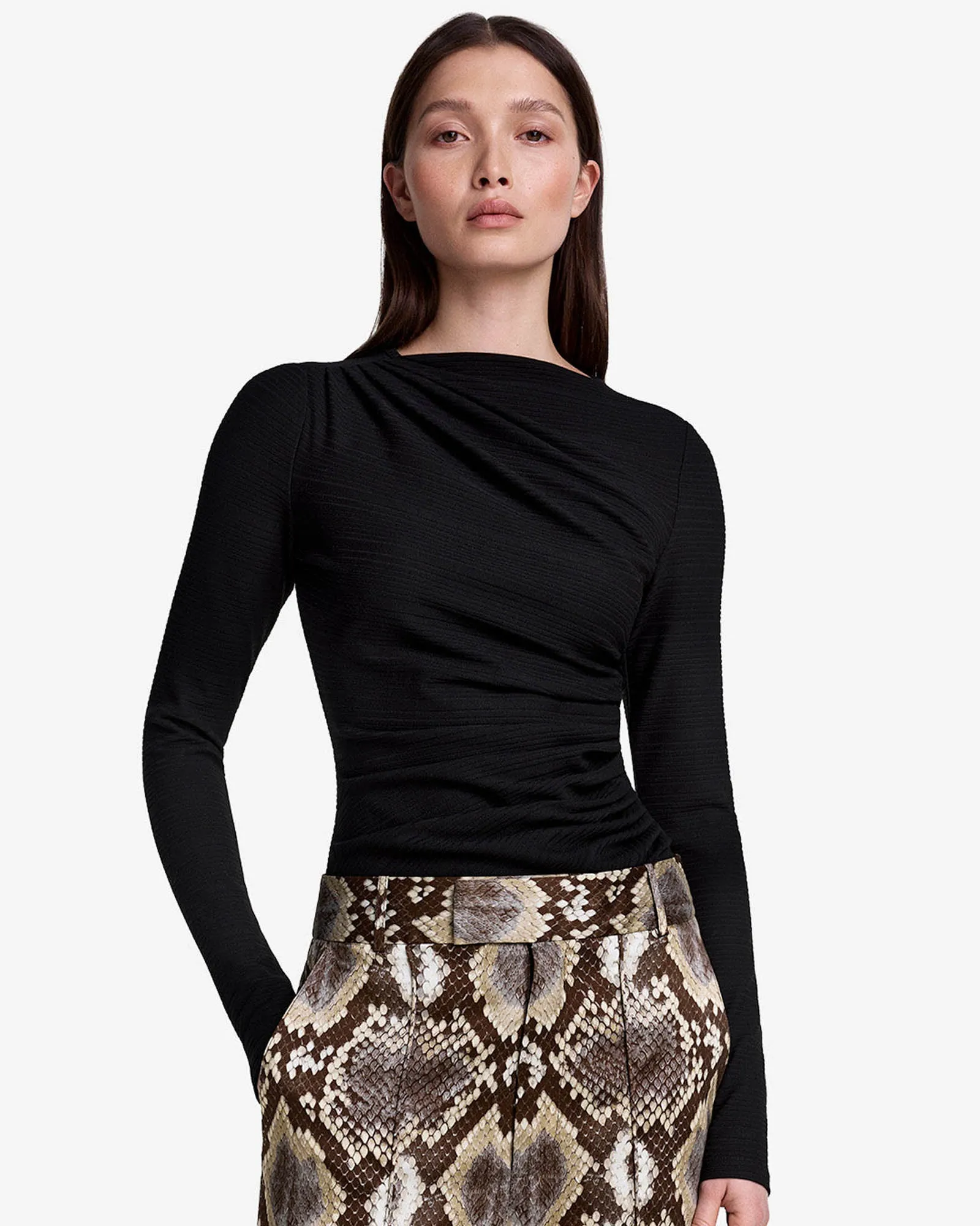 Ruched Knit Top sold by TNT Fashion