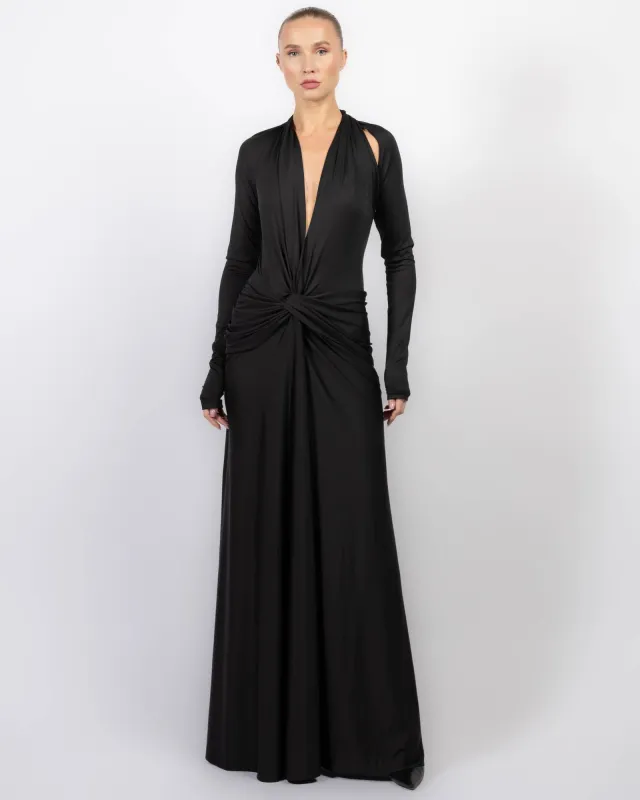 Twist V-Neck Gown sold by TNT Fashion