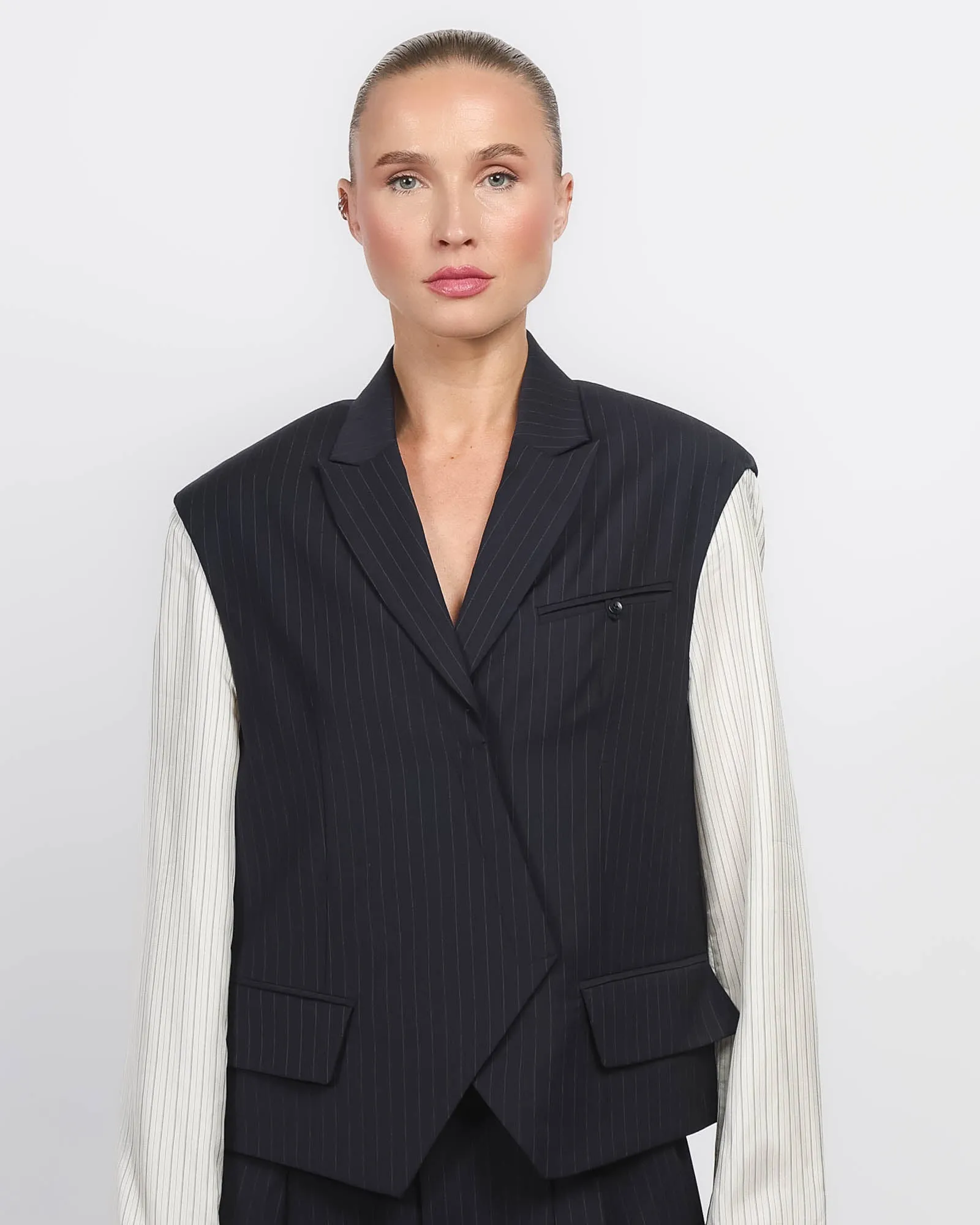 Mier Pinstripe Blazer sold by TNT Fashion