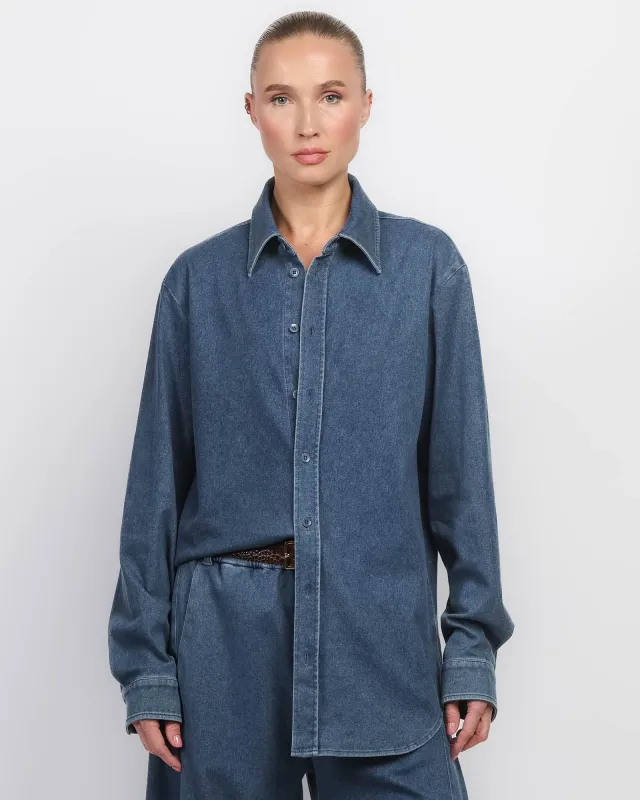 Stretch Denim Easy Shirt made by Tibi