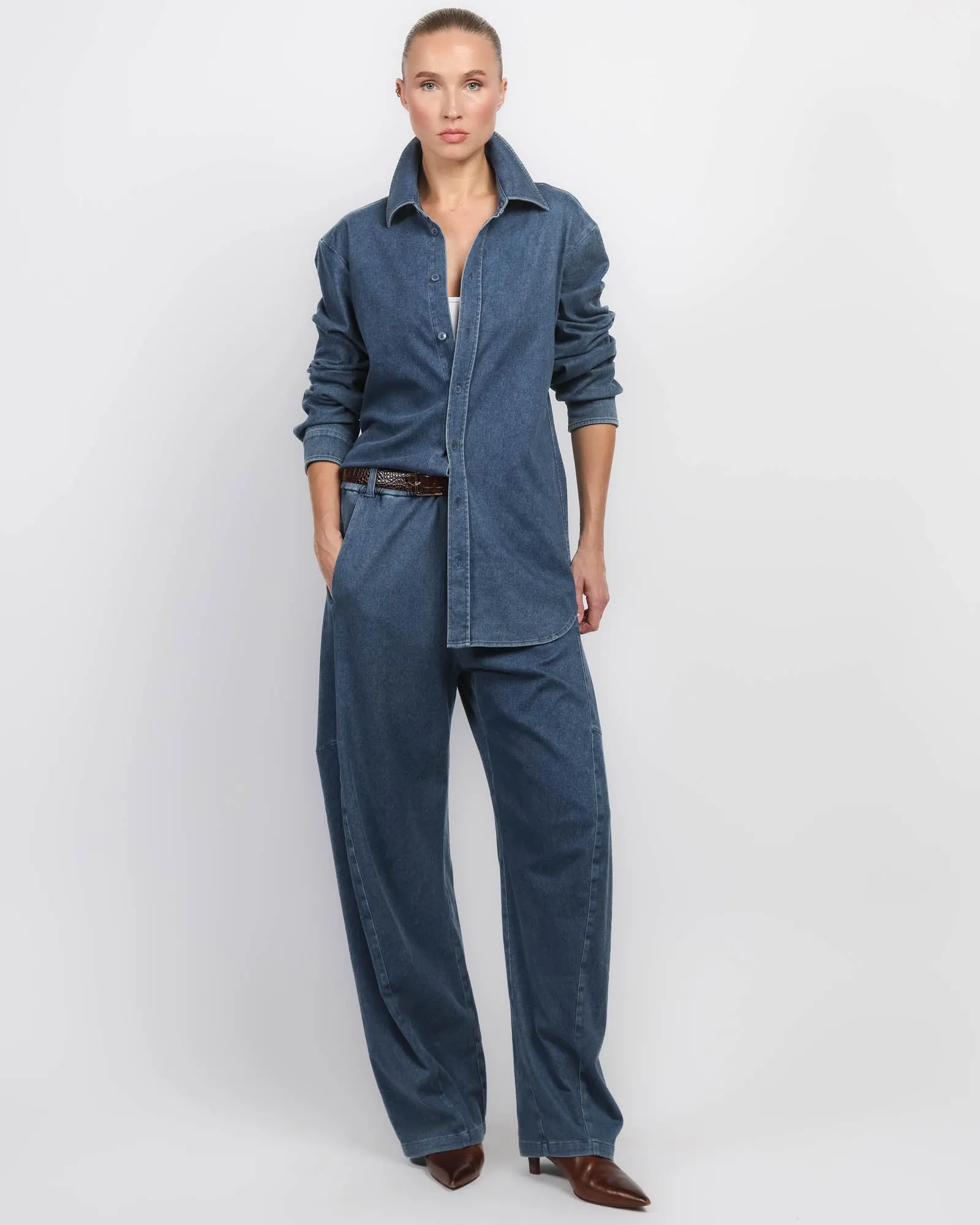 Stretch Denim Easy Shirt sold by TNT Fashion product image thumbnail 2
