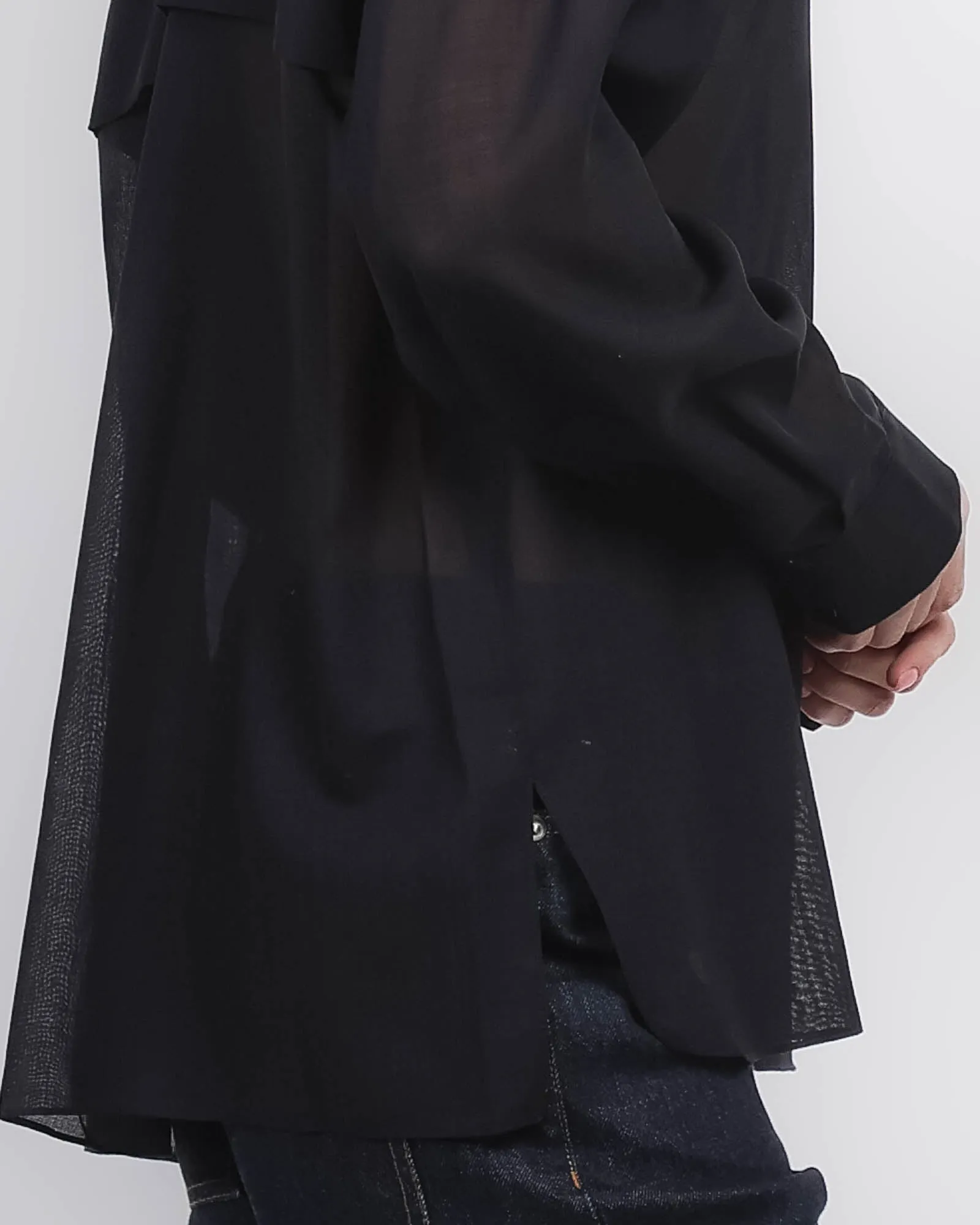 Sheer Wool Oversized Shirt sold by TNT Fashion product image thumbnail 5