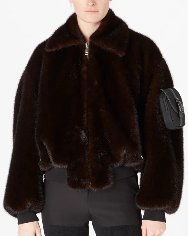 Faux Fur Bomber Jacket sold by TNT Fashion