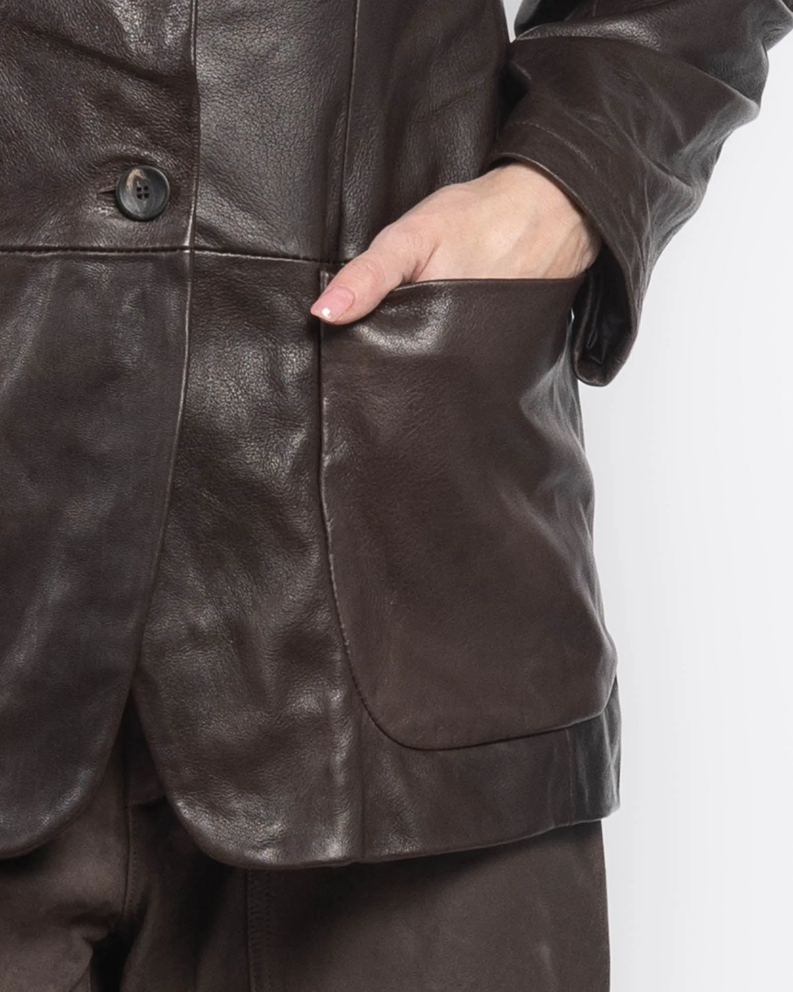 Giorgio Brato X Jade Leather Jacket sold by TNT Fashion product image thumbnail 5