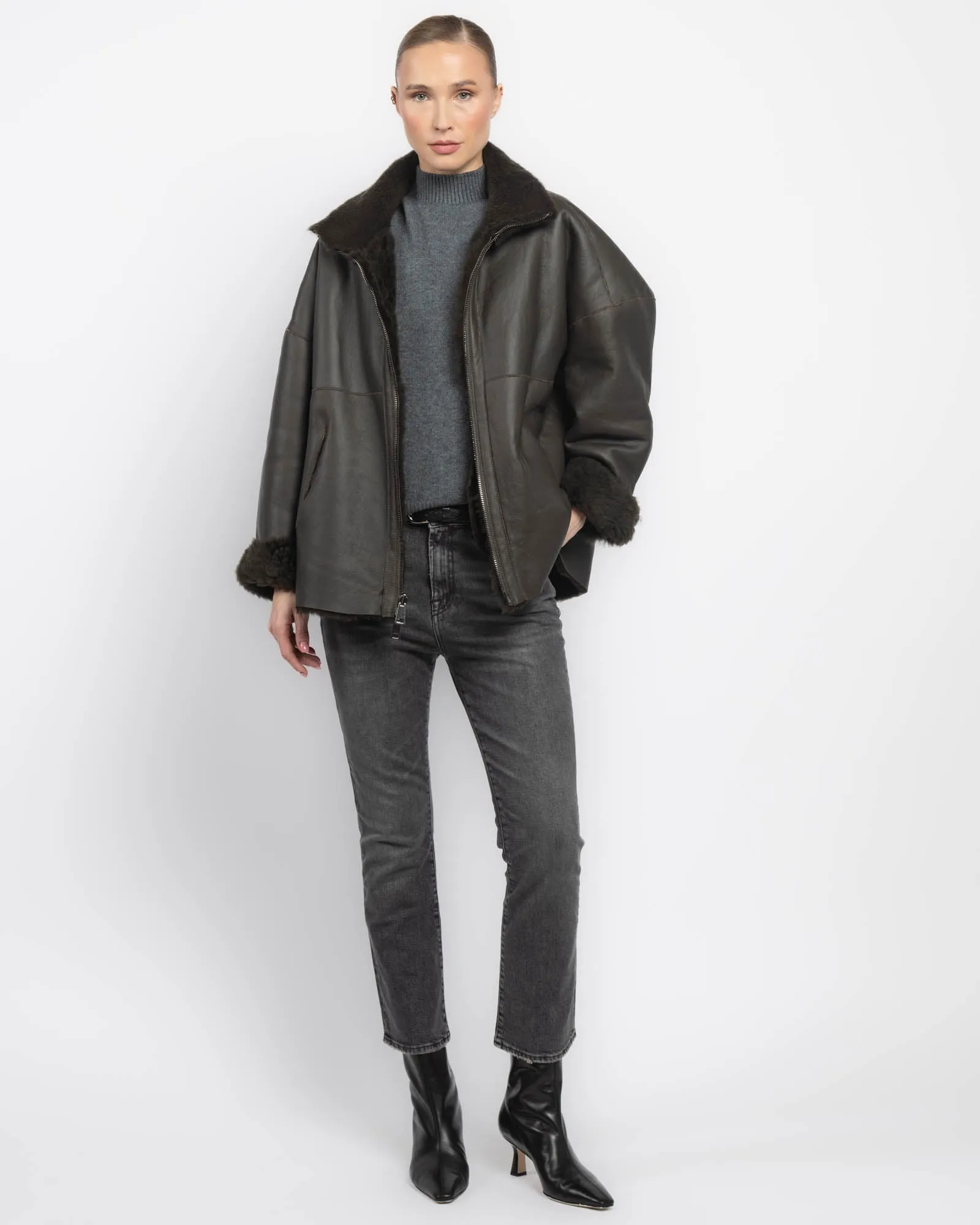 Giorgio Brato X Jade Reversible Shearling Jacket sold by TNT Fashion product image thumbnail 2