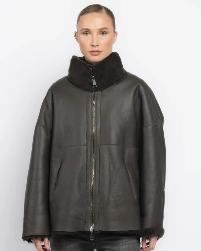 Giorgio Brato X Jade Reversible Shearling Jacket sold by TNT Fashion