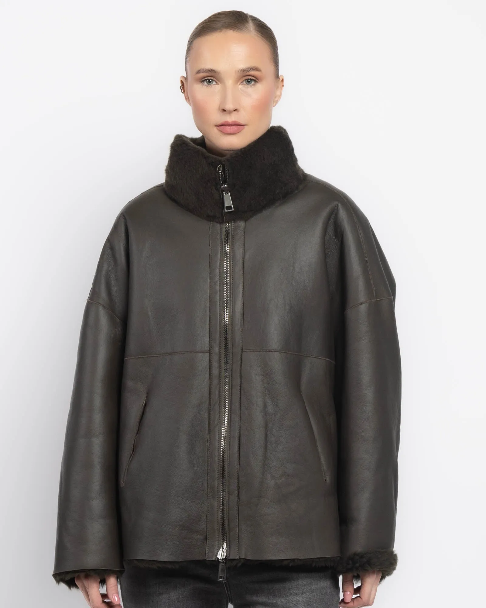 Giorgio Brato X Jade Reversible Shearling Jacket sold by TNT Fashion