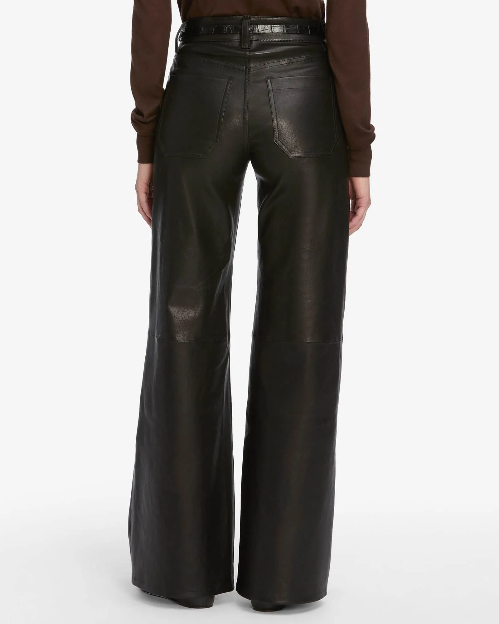 Le Slim Leather Palazzo Trousers sold by TNT Fashion product image thumbnail 3
