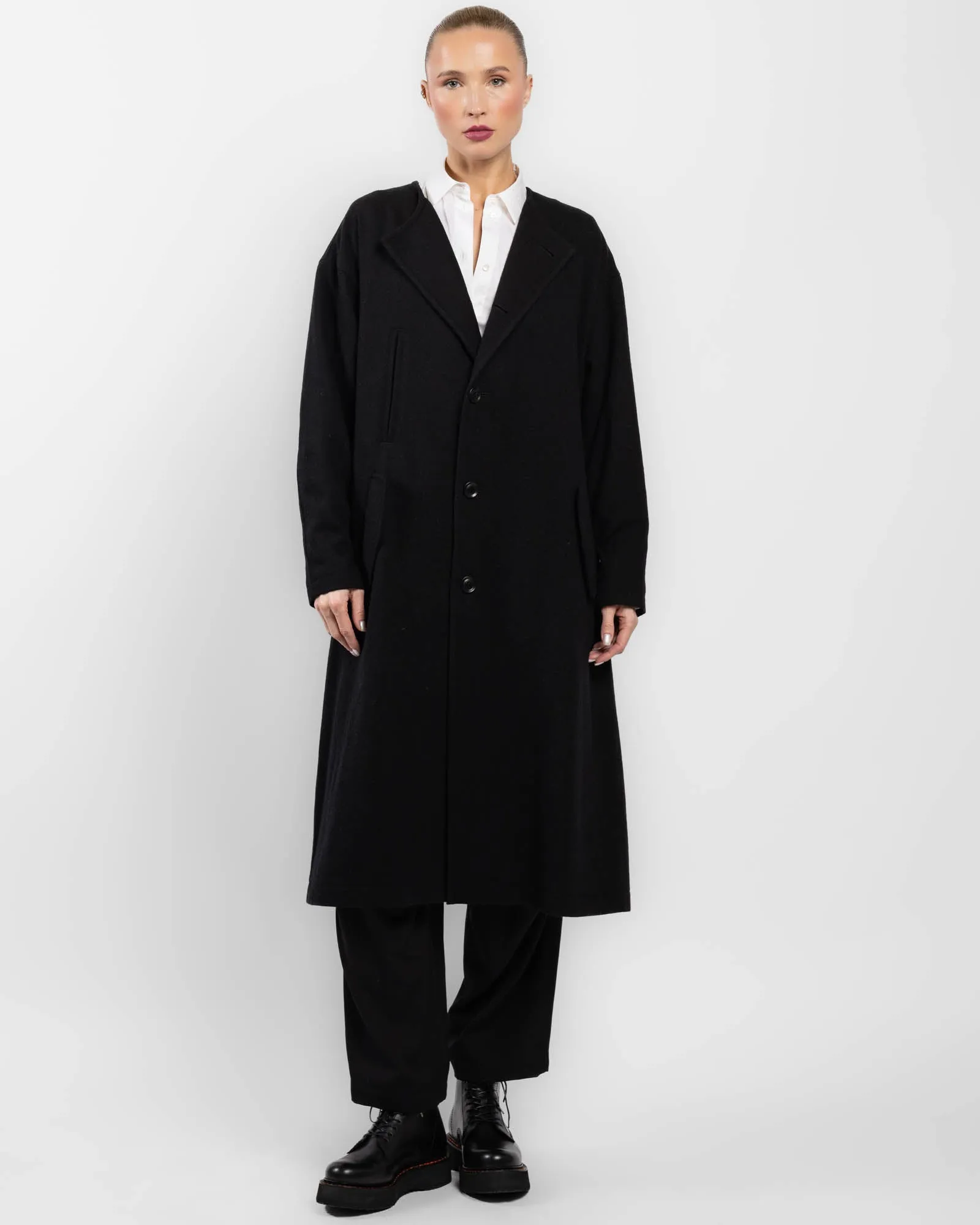 O-Collarless Coat sold by TNT Fashion product image thumbnail 4