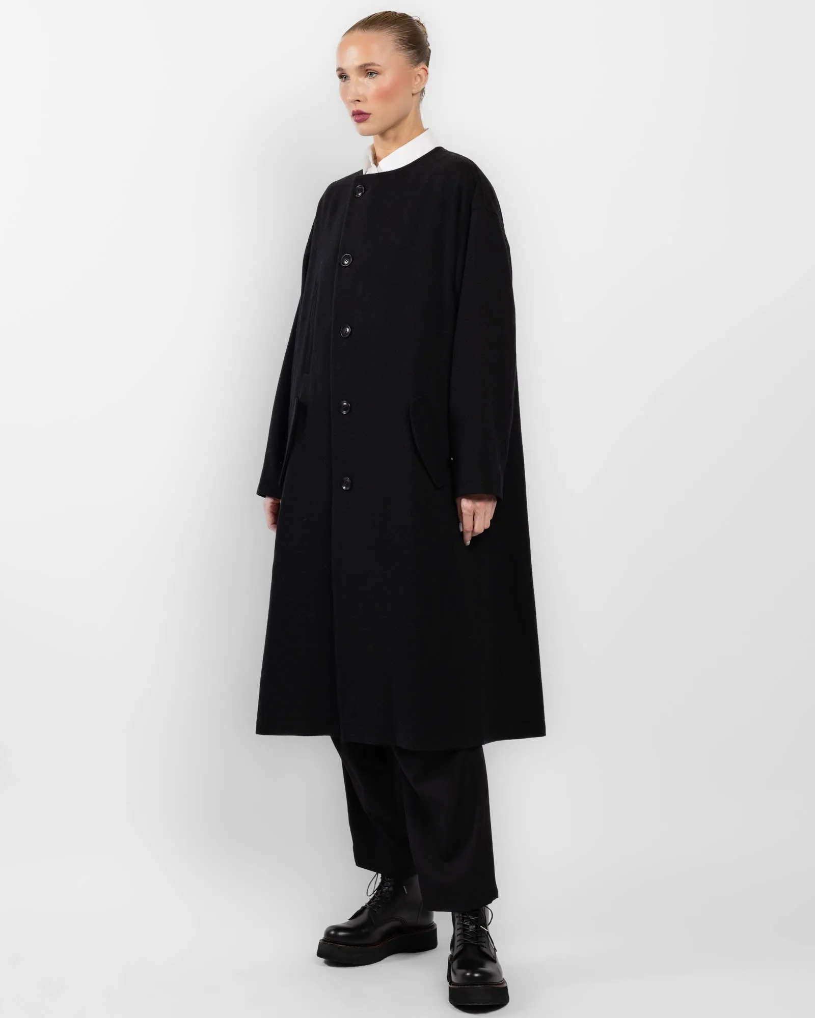 O-Collarless Coat sold by TNT Fashion product image thumbnail 5