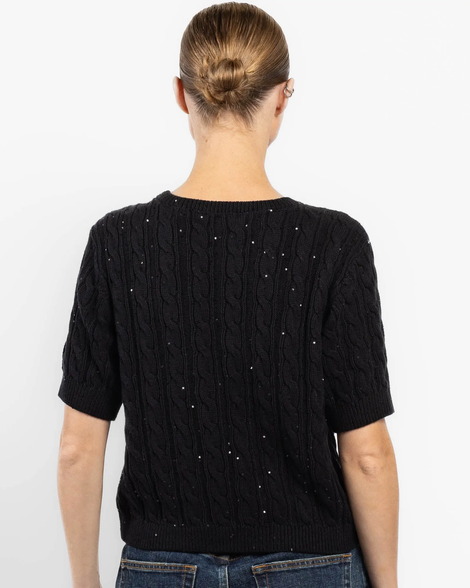 Sequin Gathered Sweater sold by TNT Fashion product image thumbnail 3