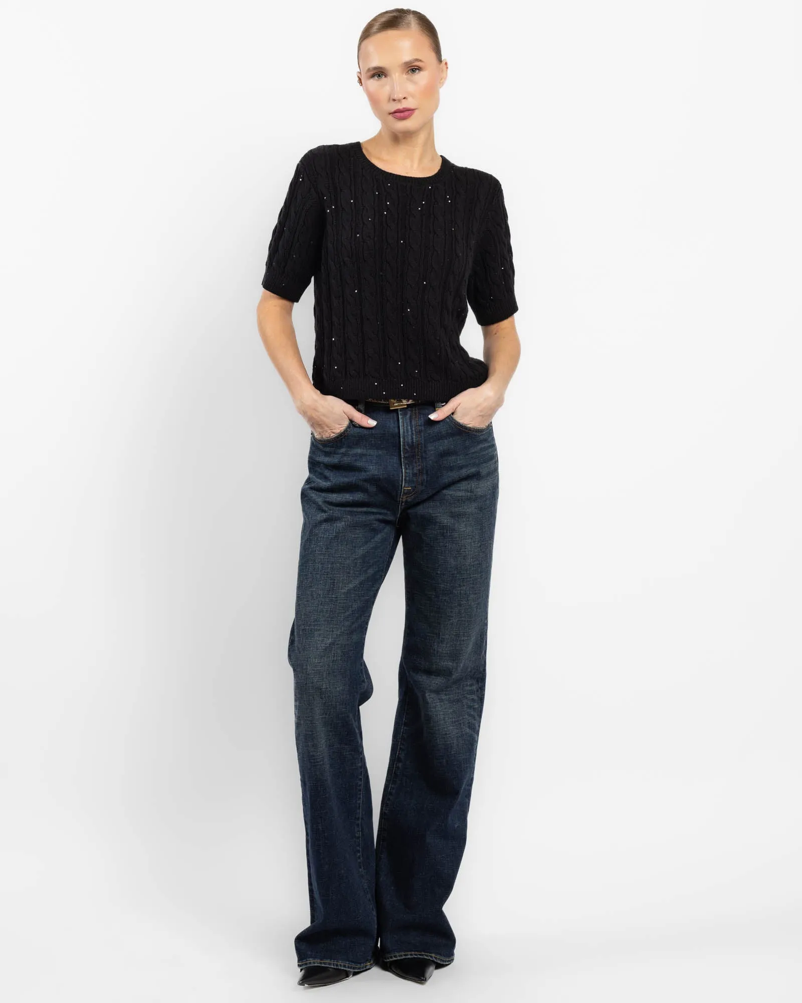 Sequin Gathered Sweater sold by TNT Fashion product image thumbnail 2