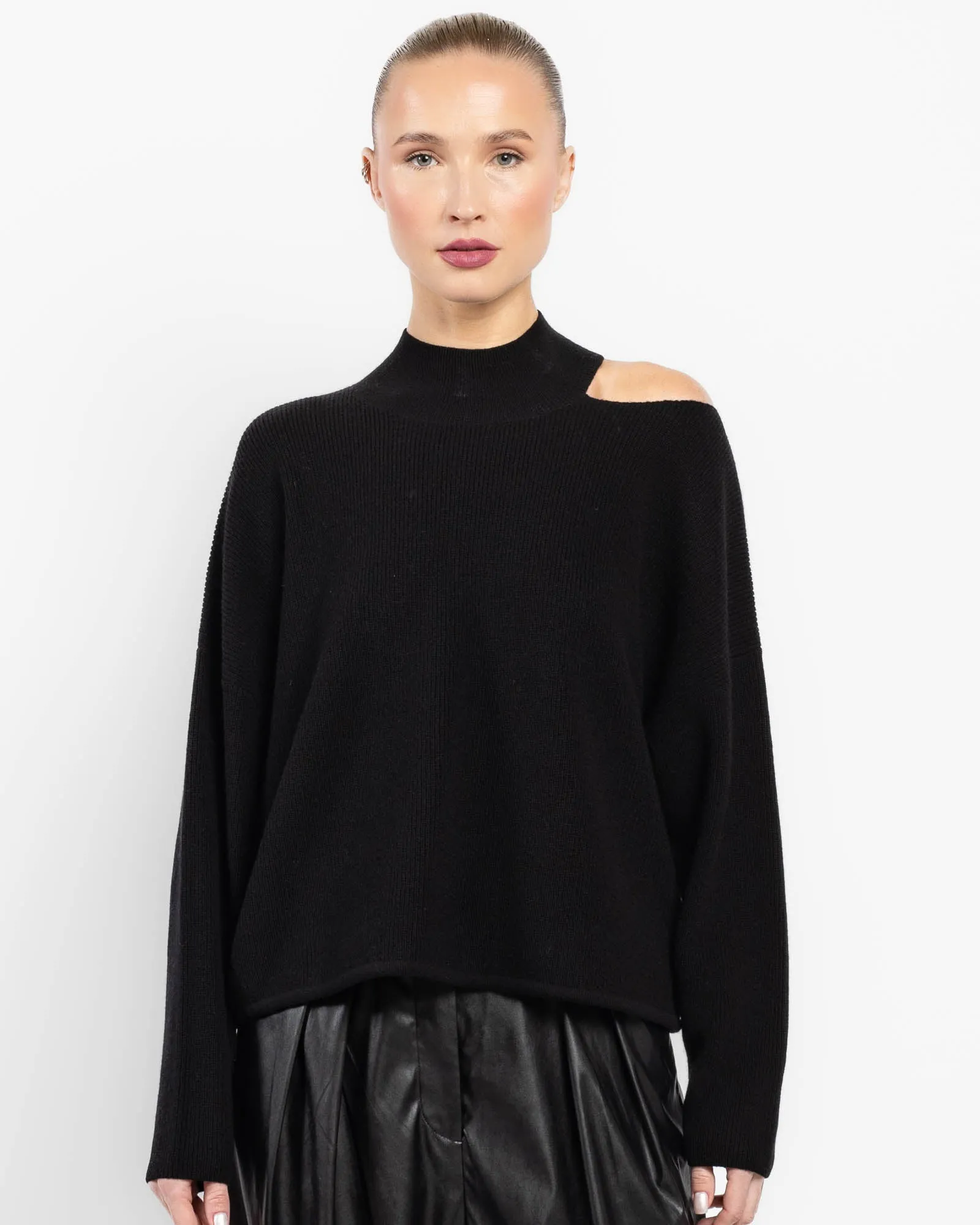 Open Shoulder Knit Sweater sold by TNT Fashion