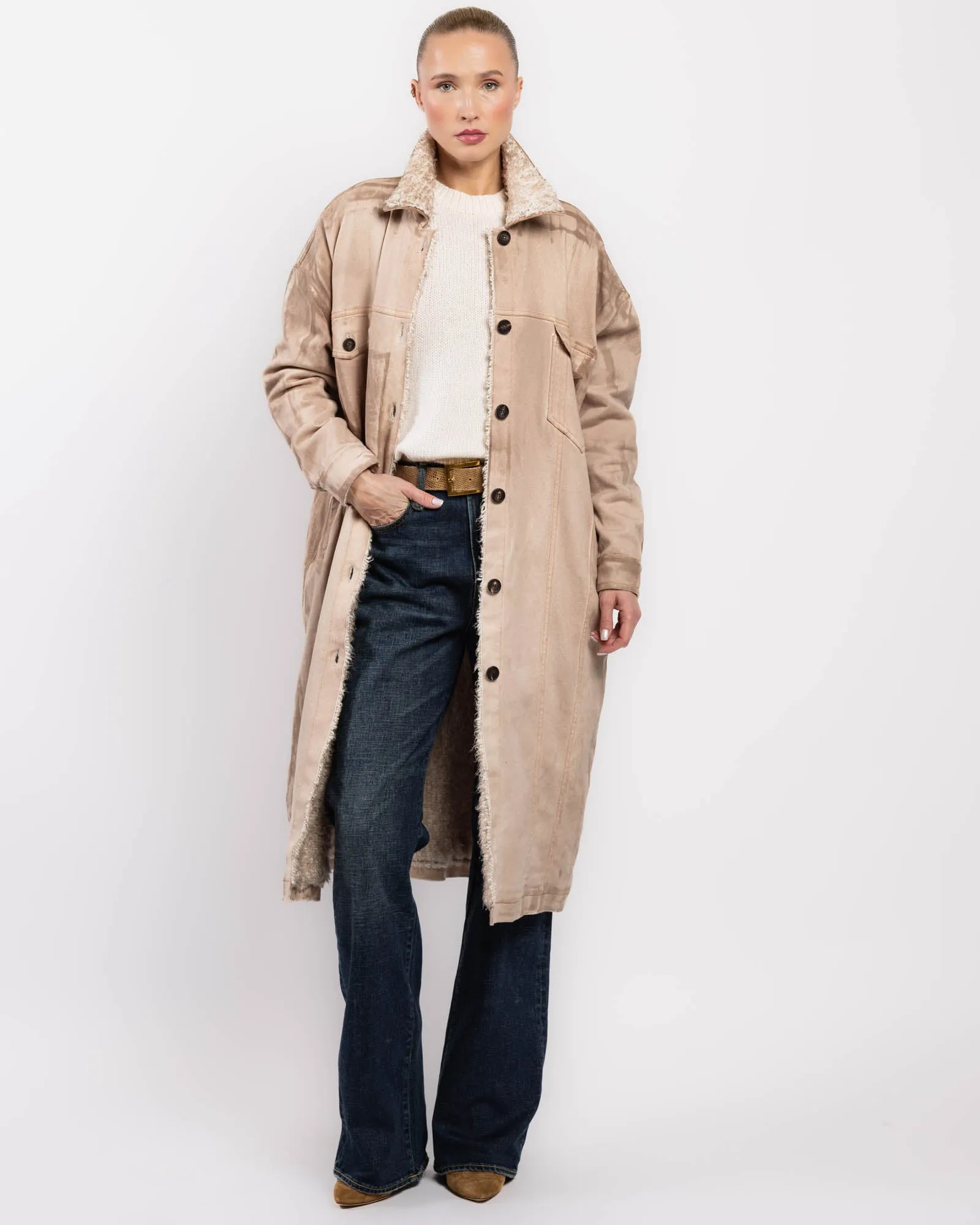 Jeans Long Coat sold by TNT Fashion product image thumbnail 2