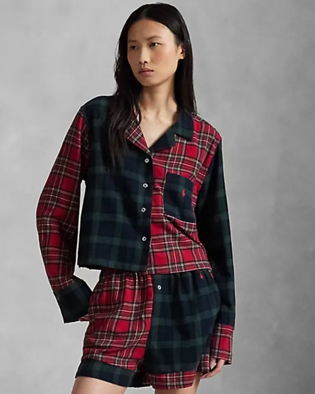 Crop Top & Boxer Pajama Set sold by TNT Fashion