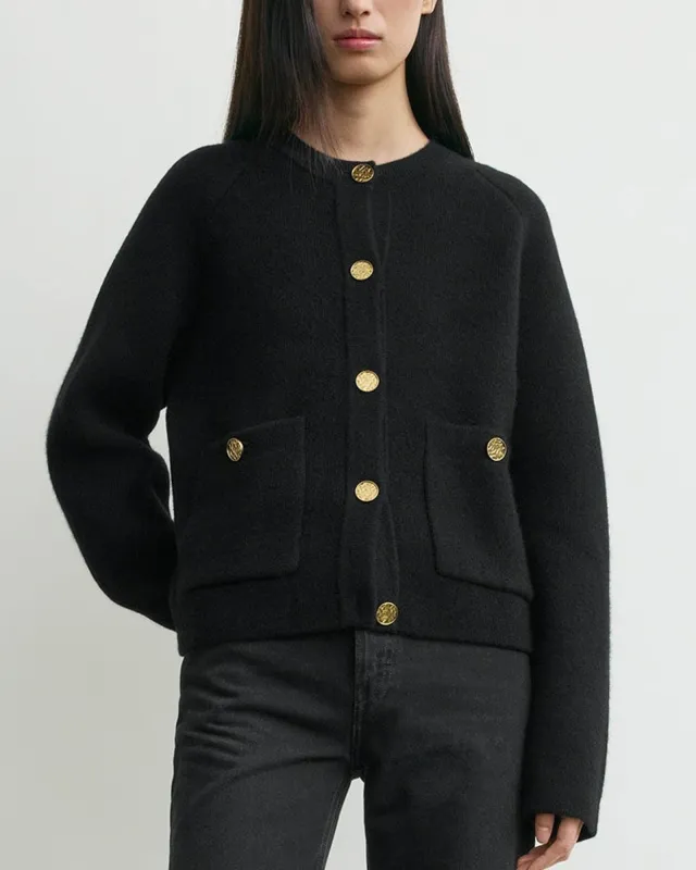 Hammered Button Cardigan made by Toteme