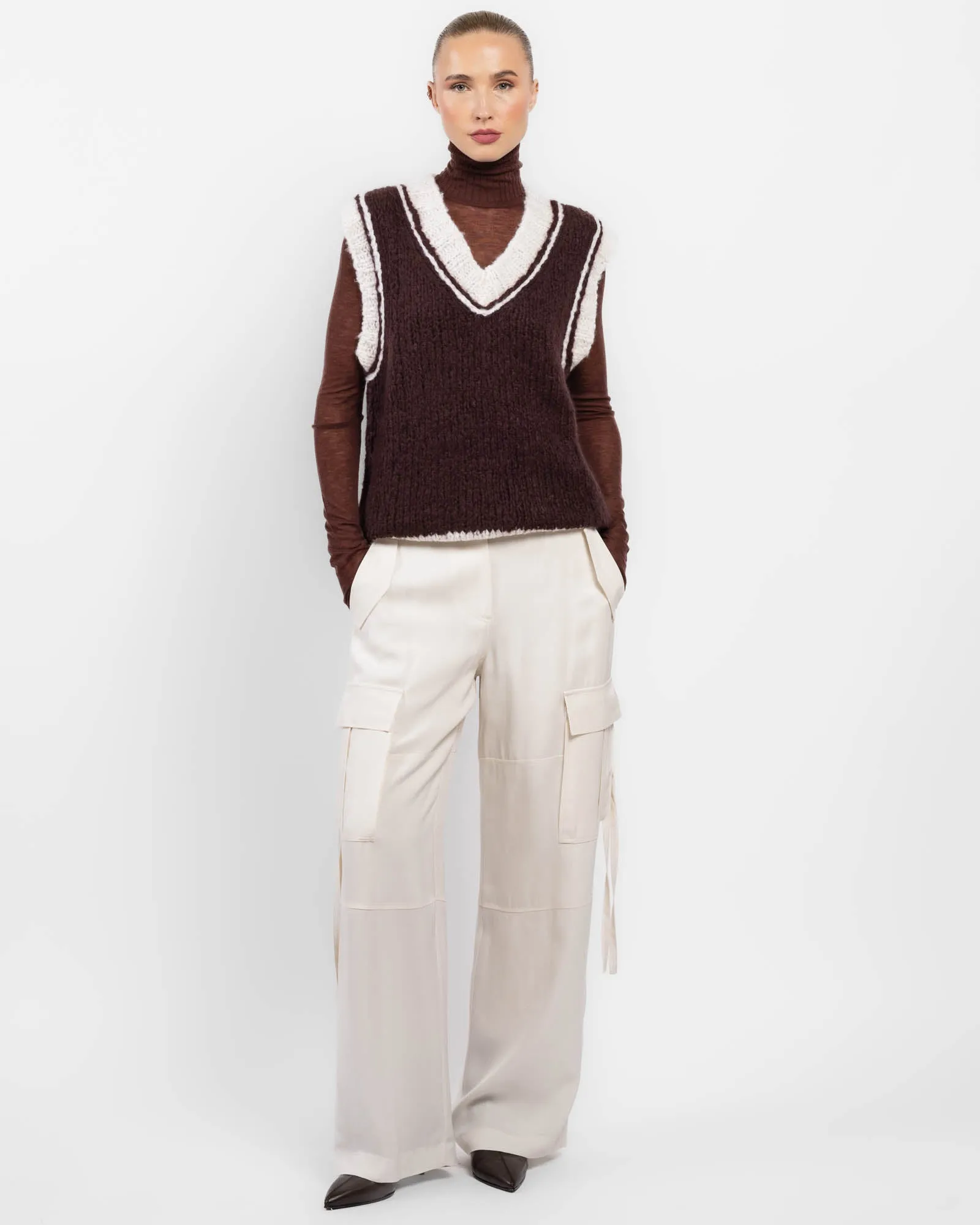 V-Neck Knit Vest sold by TNT Fashion product image thumbnail 2