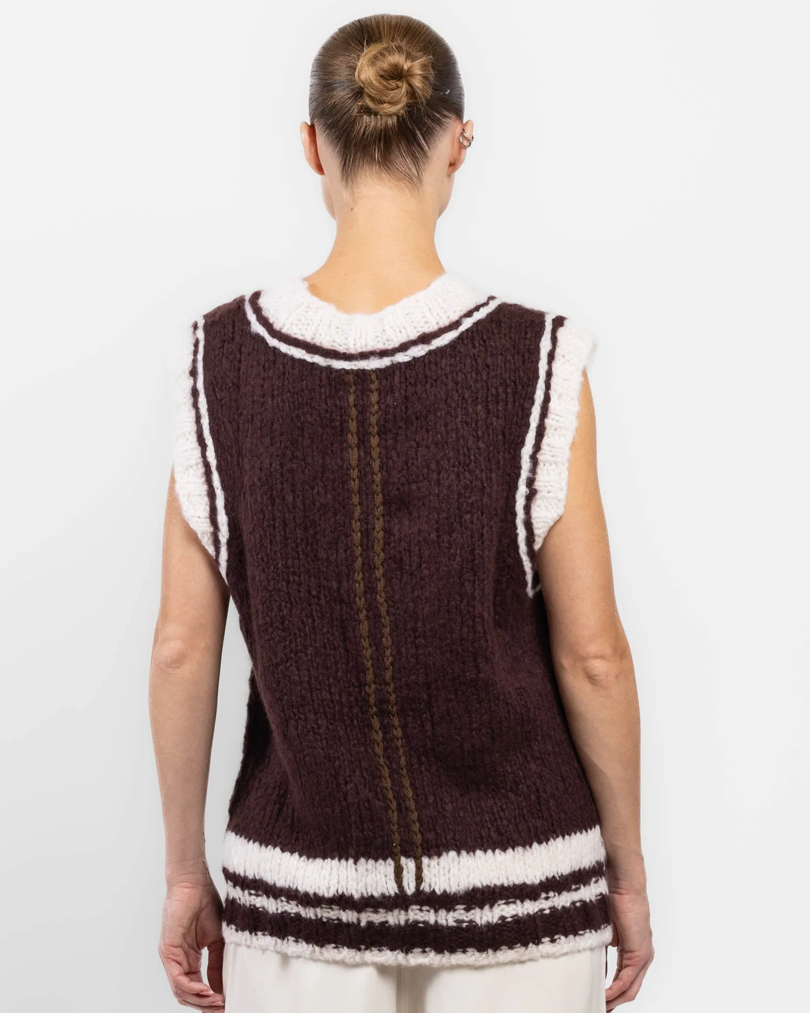 V-Neck Knit Vest sold by TNT Fashion product image thumbnail 3