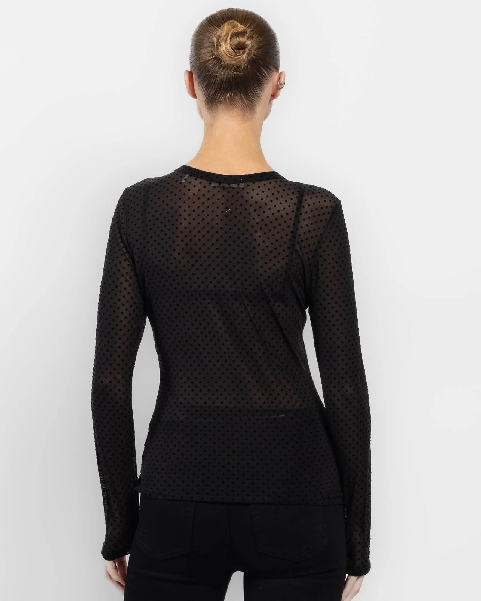 Mesh Polka Dot Blouse sold by TNT Fashion product image thumbnail 3