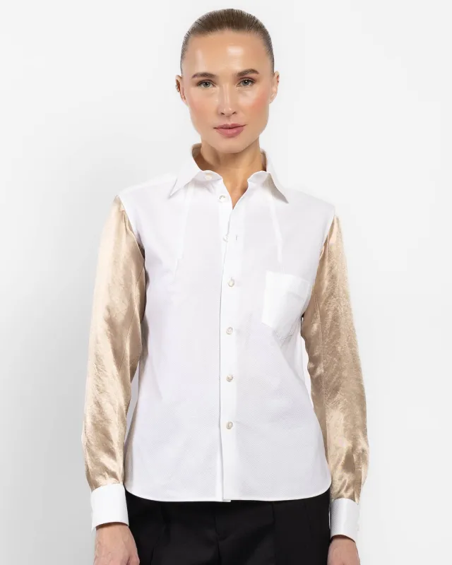 Pearl Gold Sleeve Shirt sold by TNT Fashion