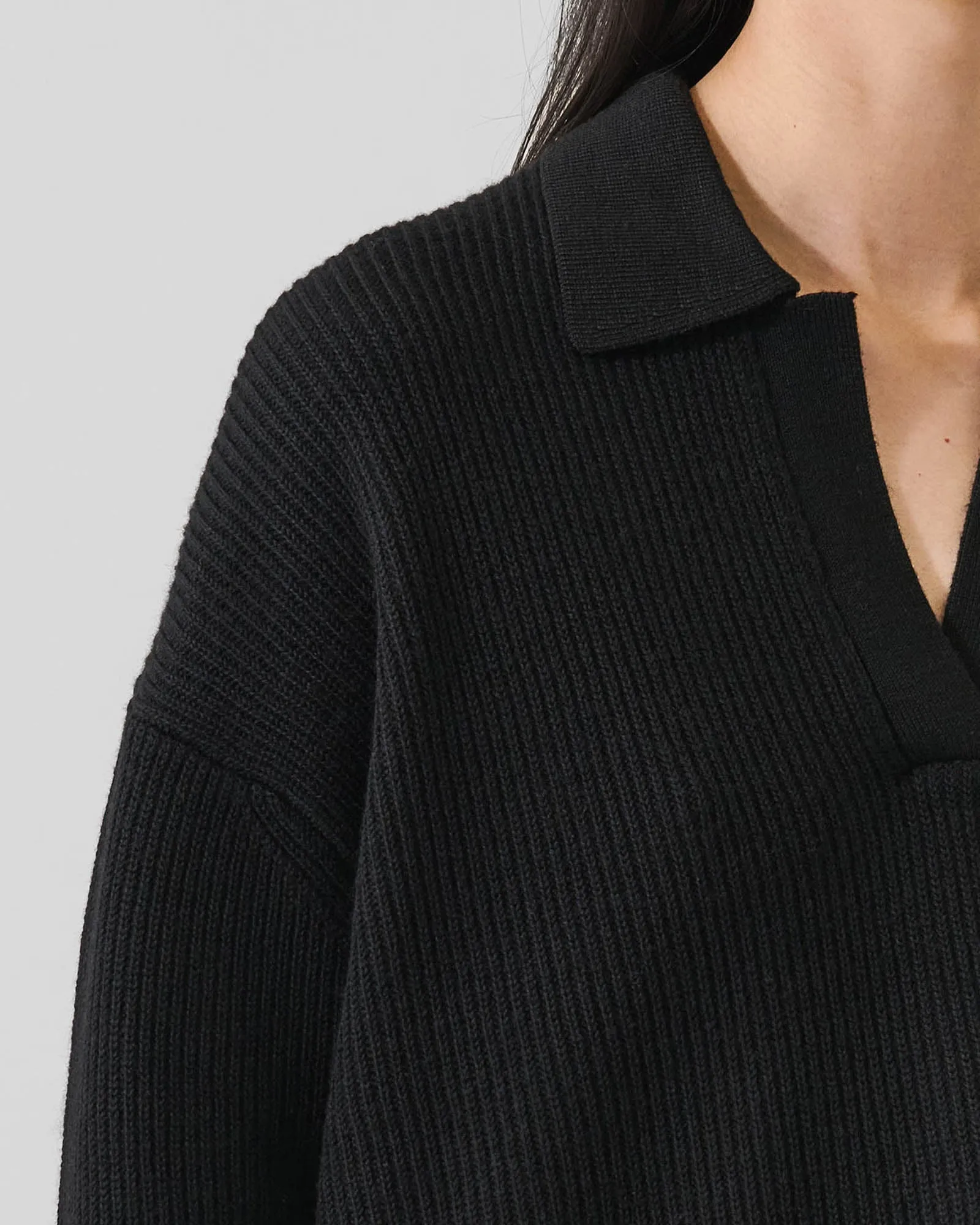 9 Gauge Relaxed Polo Sweater sold by TNT Fashion product image thumbnail 4