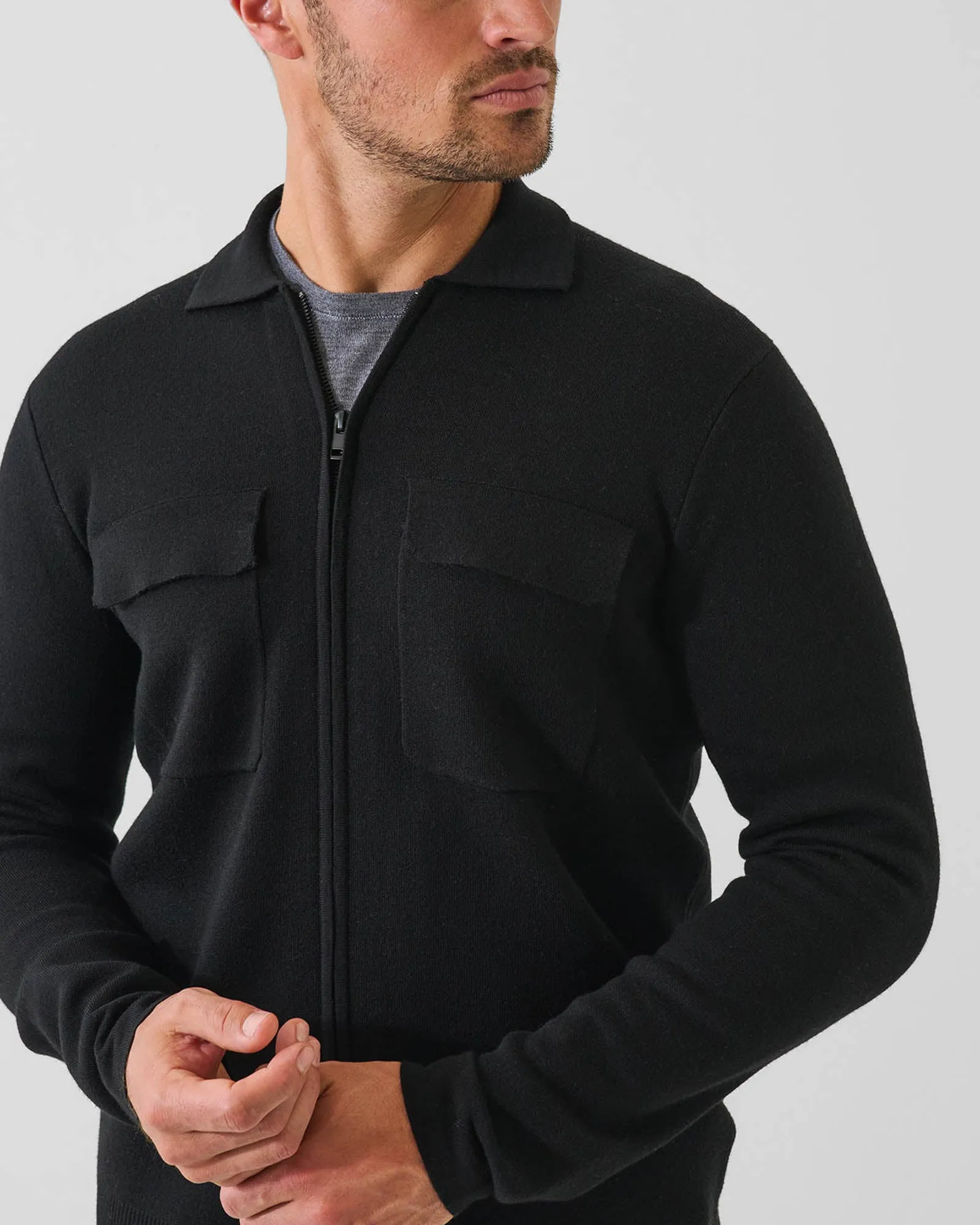 14 Gauge Double Face Zip Jacket sold by TNT Fashion product image thumbnail 3