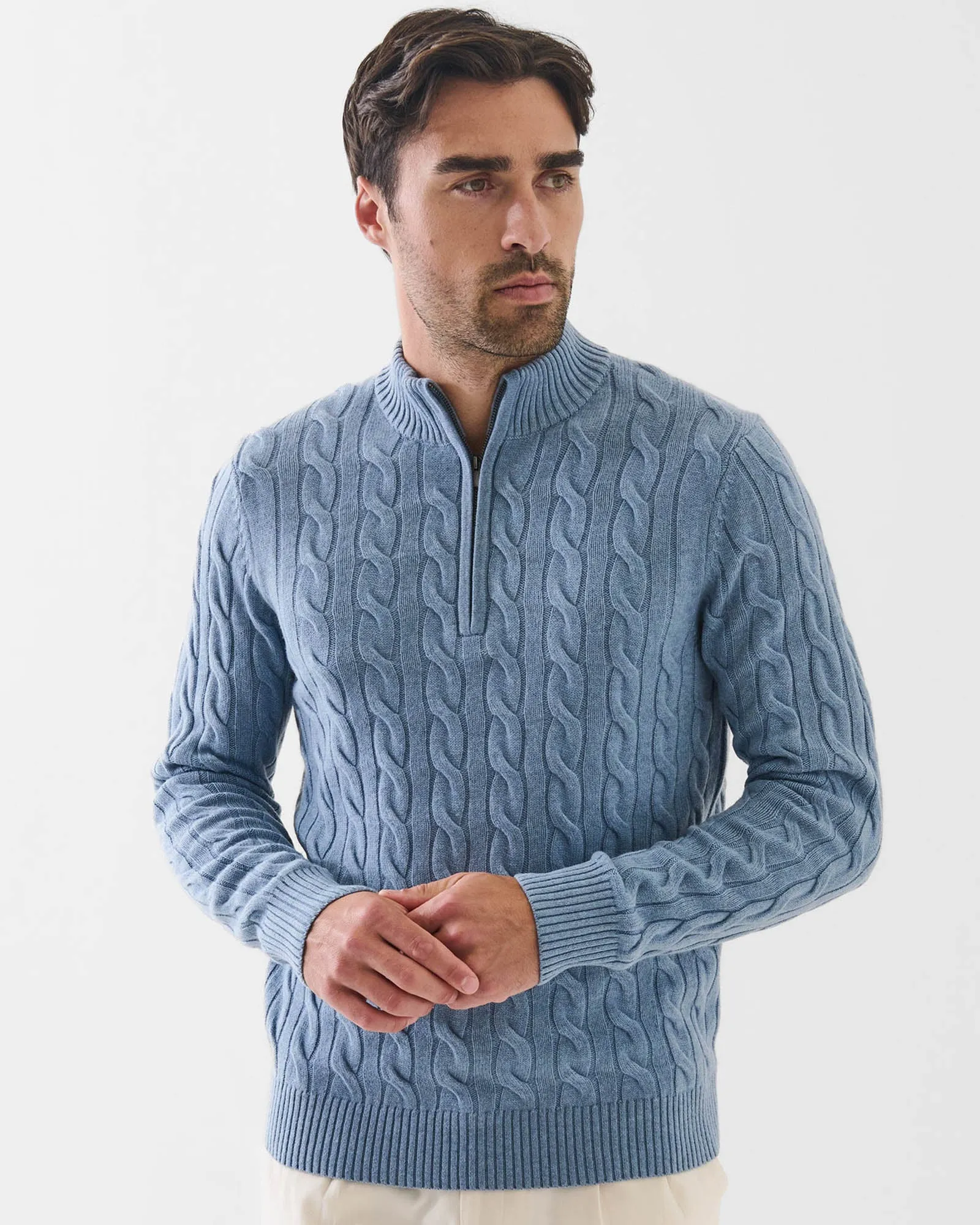 Textured Quarter Zip Mock Neck sold by TNT Fashion product image thumbnail 3