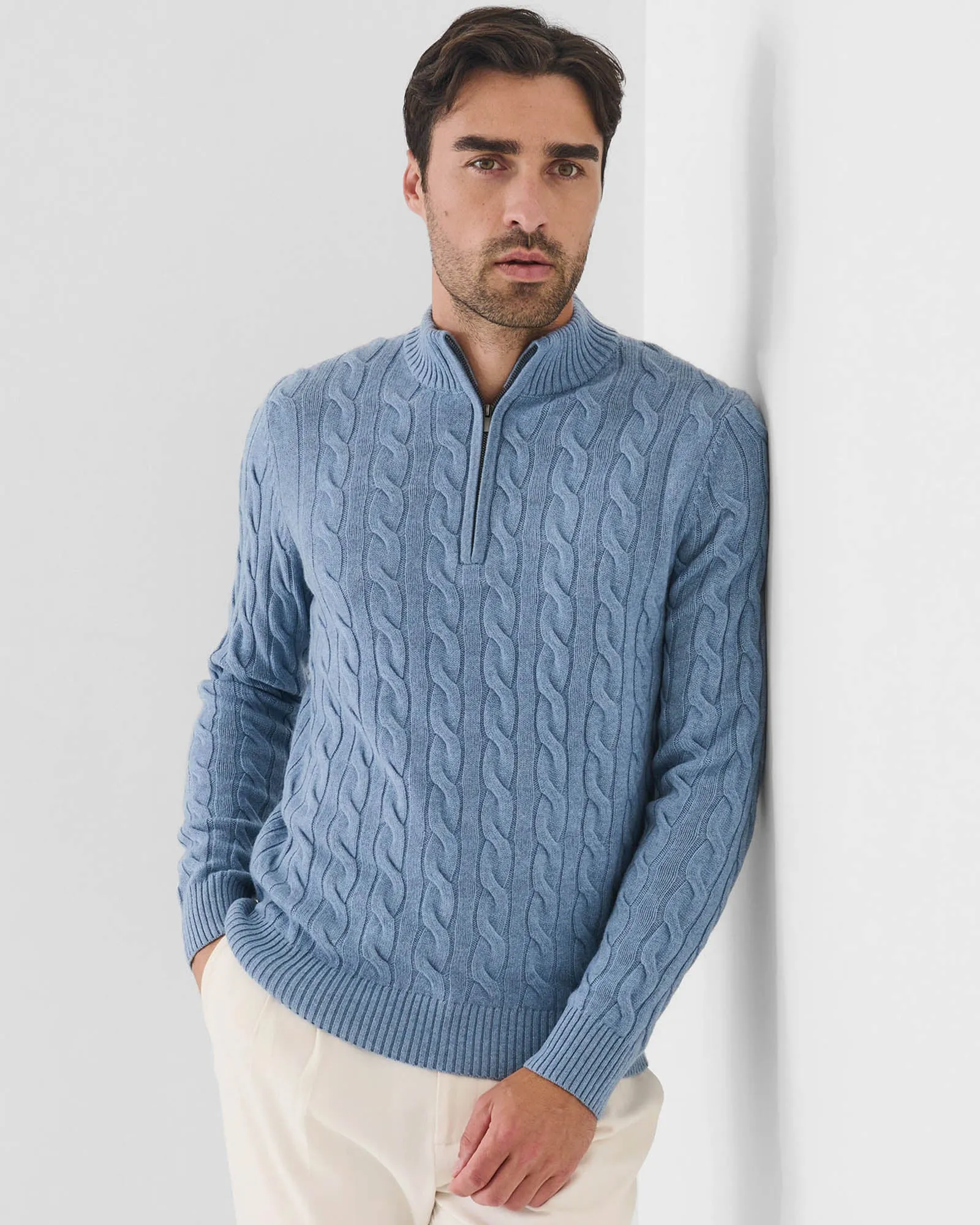 Textured Quarter Zip Mock Neck sold by TNT Fashion