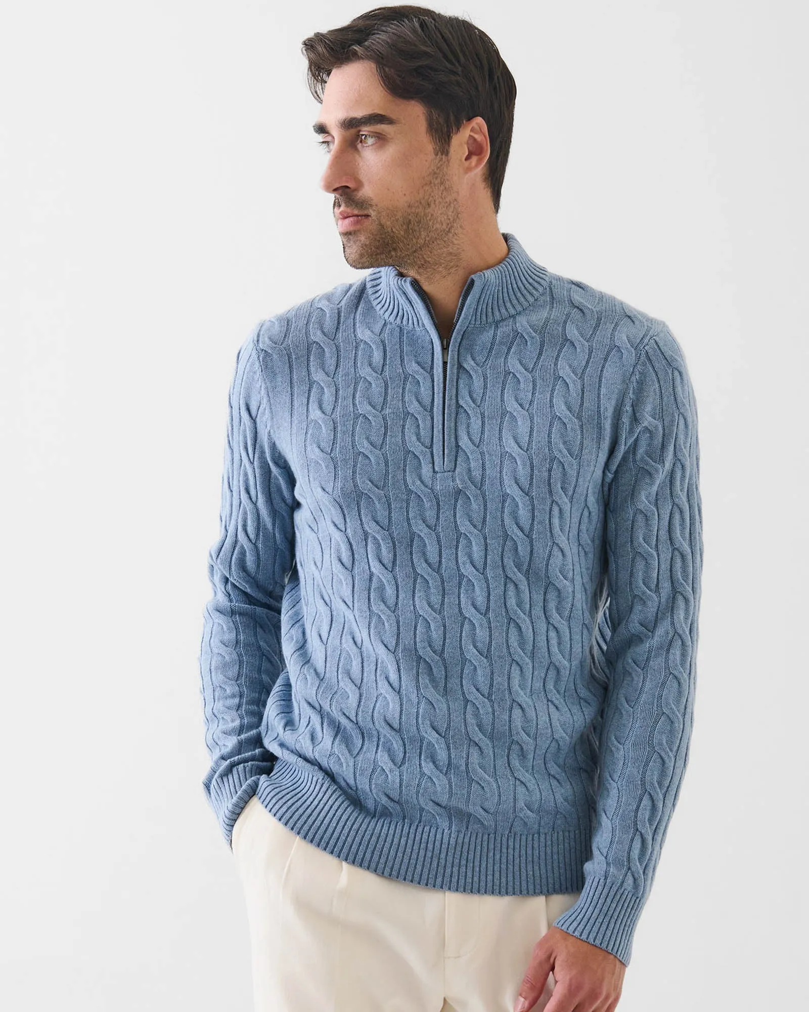 Textured Quarter Zip Mock Neck sold by TNT Fashion product image thumbnail 2