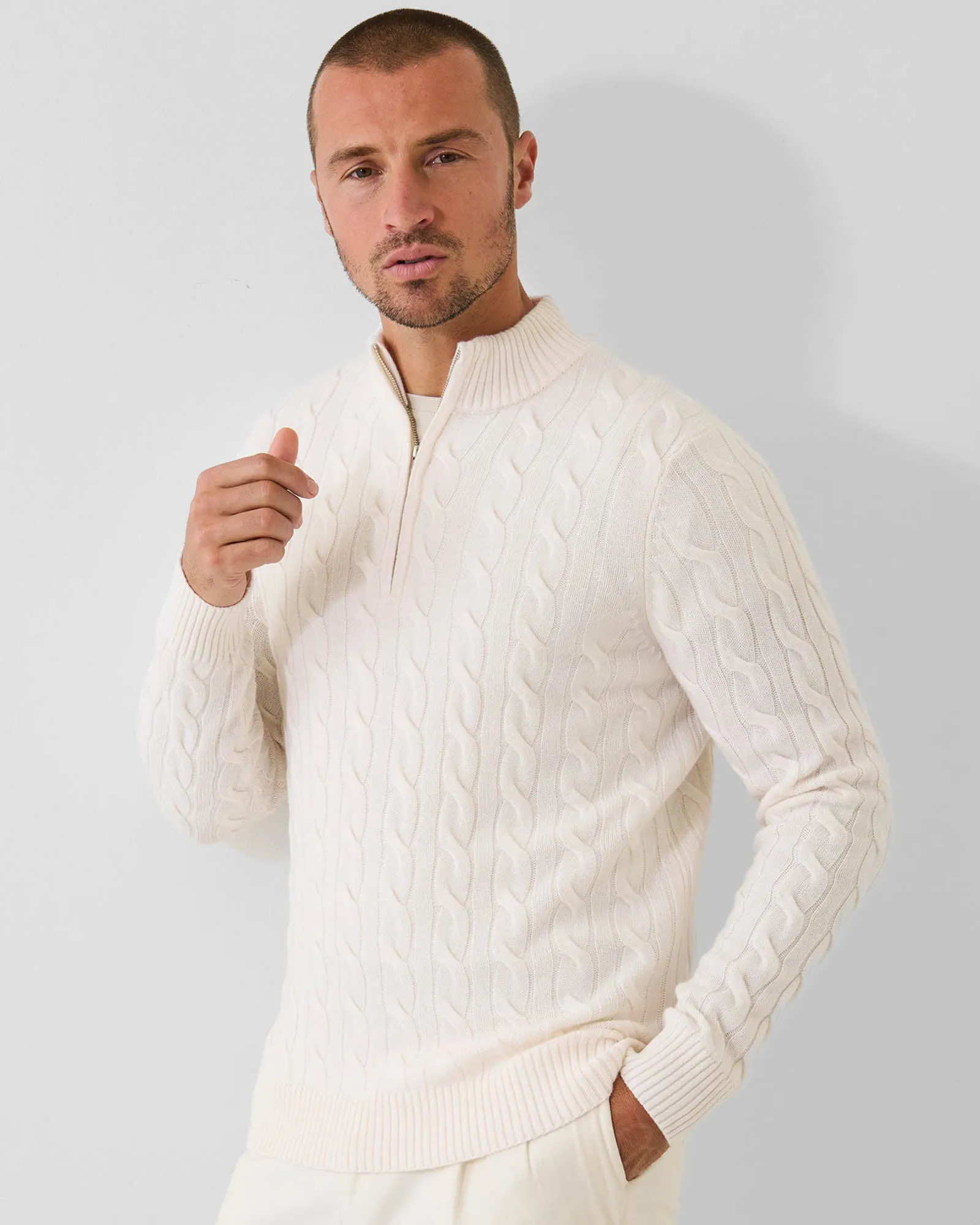 Textured Quarter Zip Mock Neck sold by TNT Fashion product image thumbnail 2