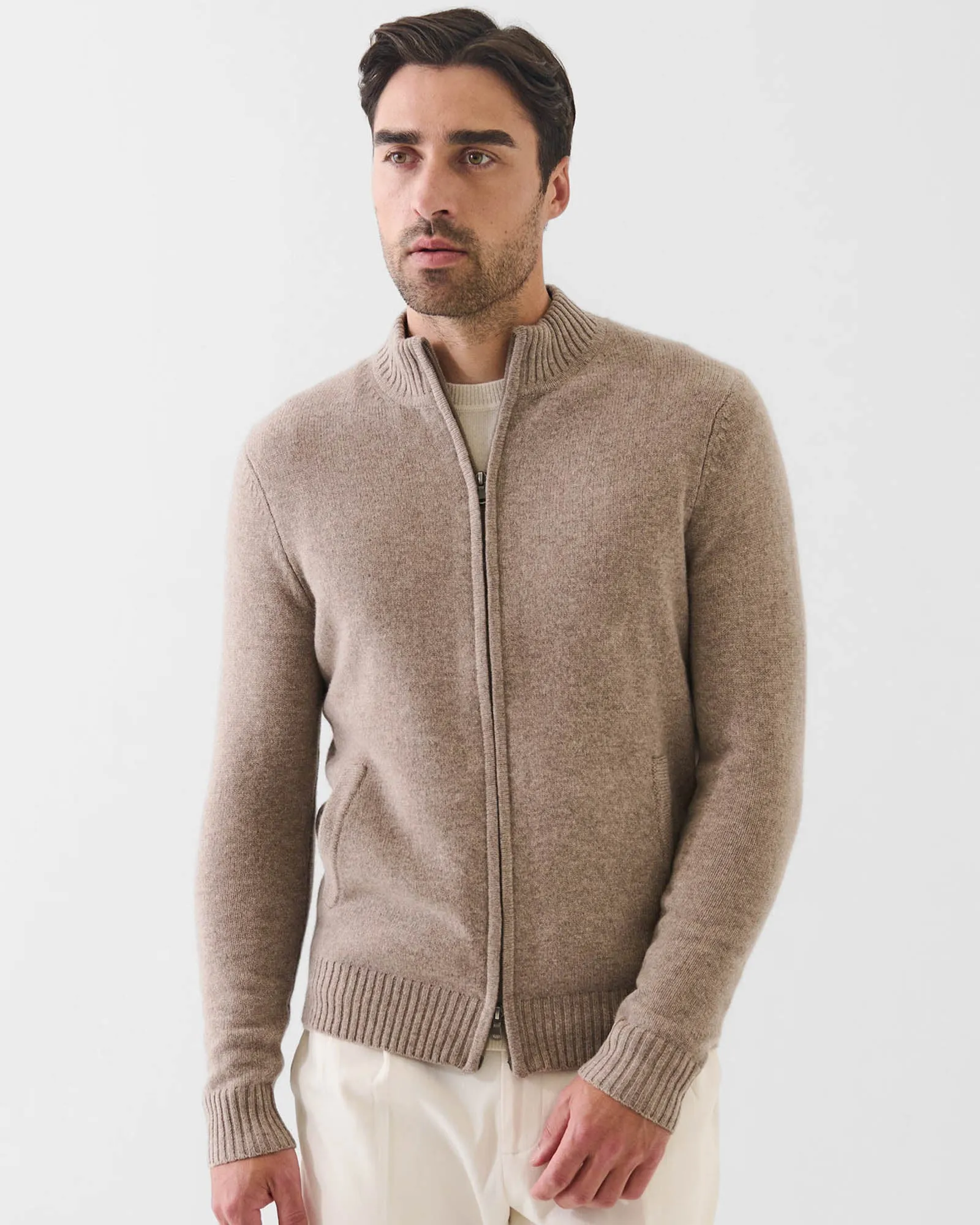 7 Gauge Wool Zip Cardigan sold by TNT Fashion product image thumbnail 3