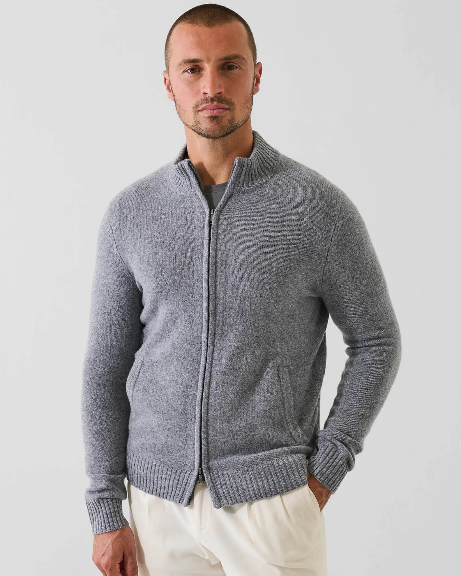7 Gauge Wool Zip Cardigan sold by TNT Fashion product image thumbnail 2