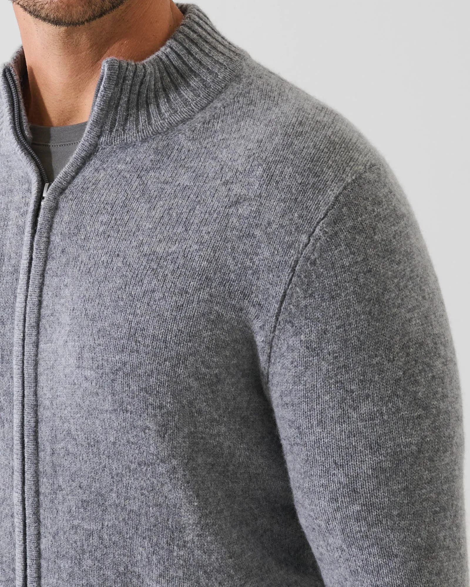 7 Gauge Wool Zip Cardigan sold by TNT Fashion product image thumbnail 3