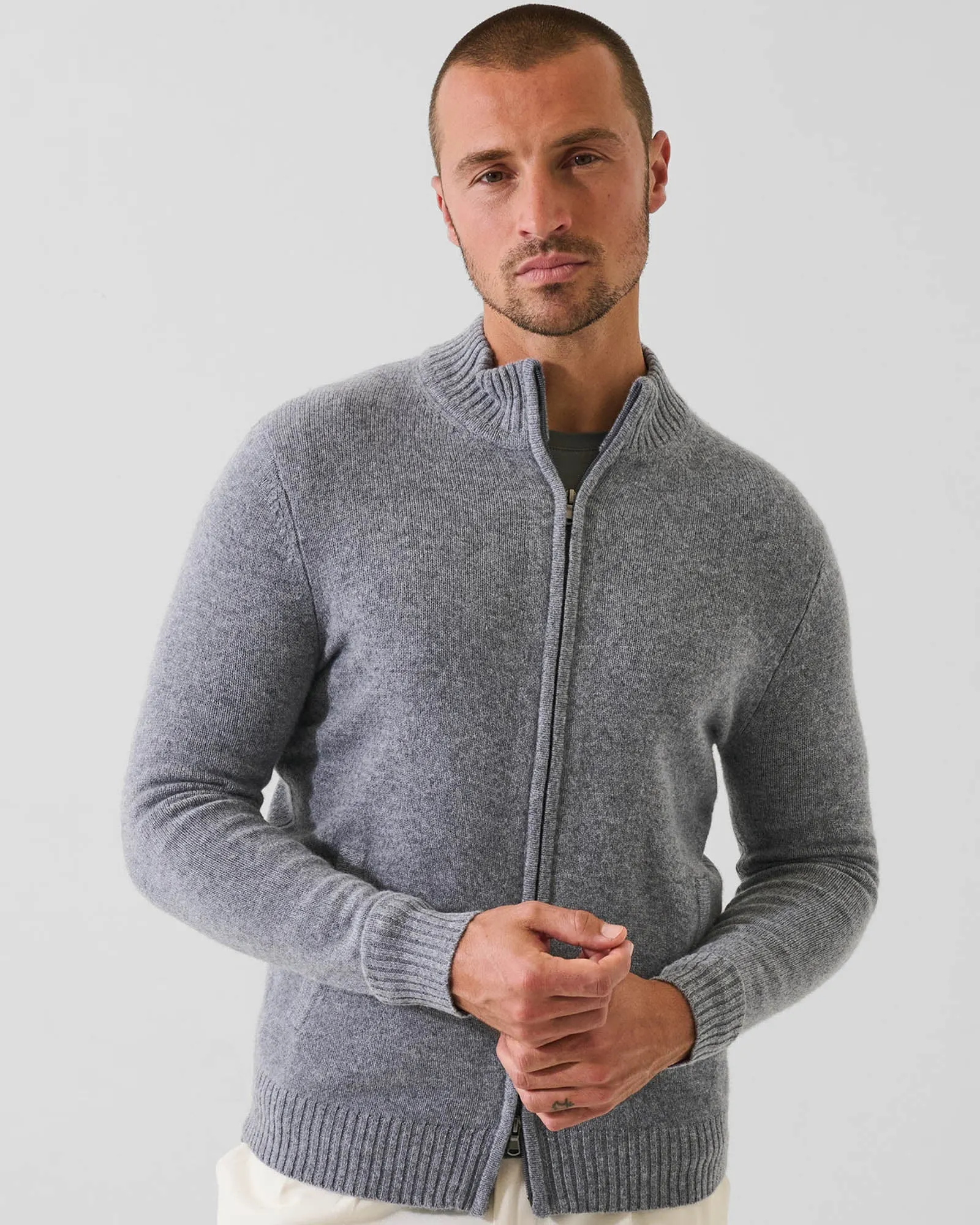 7 Gauge Wool Zip Cardigan sold by TNT Fashion