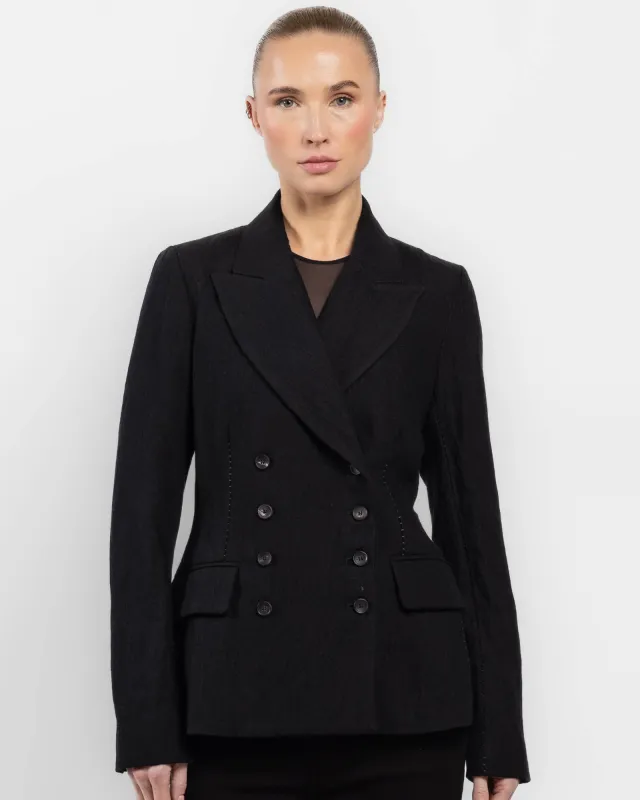 Crumpled Double-Breasted Jacket sold by TNT Fashion