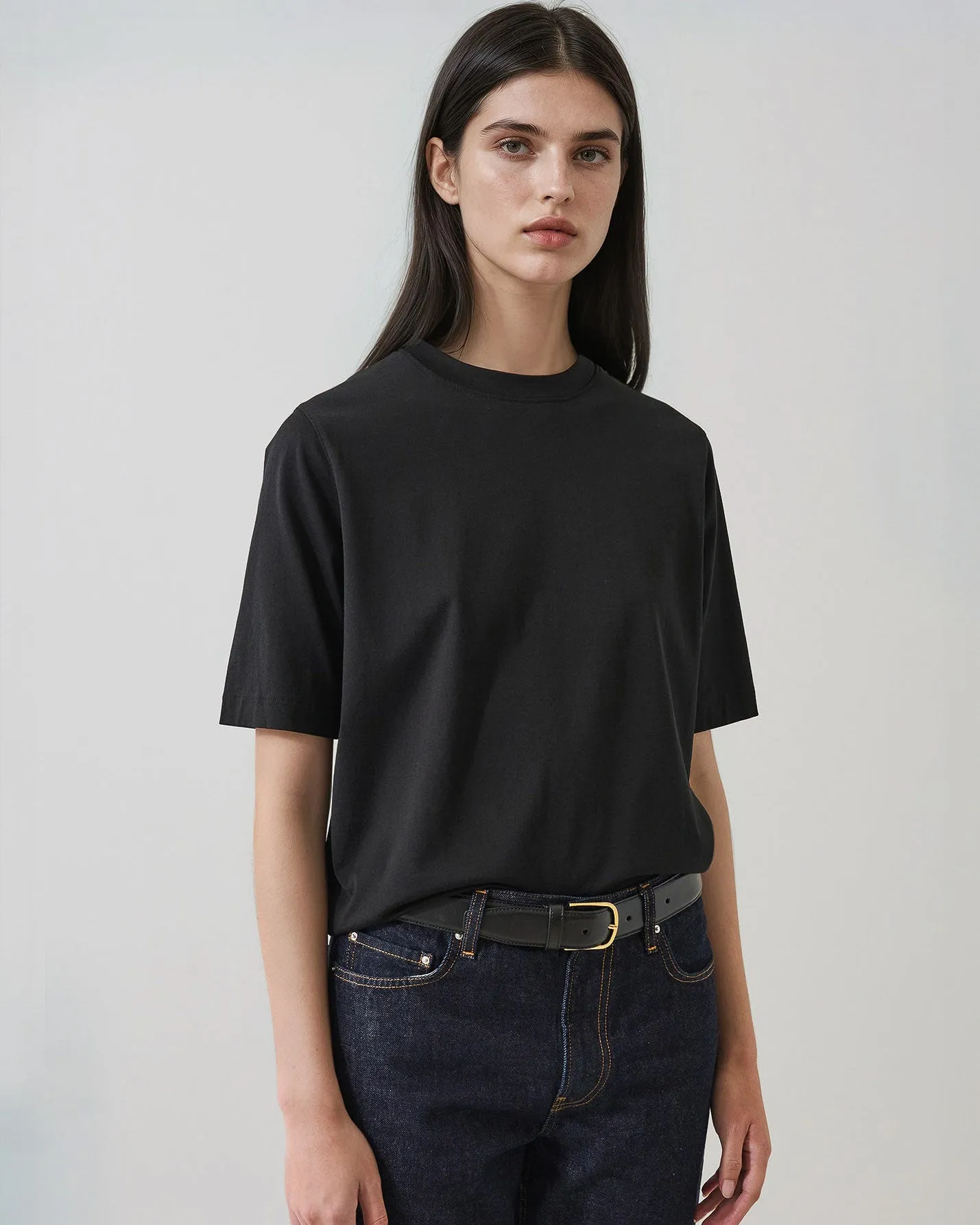 Short Sleeve Mercerized Relaxed Tee sold by TNT Fashion product image thumbnail 3